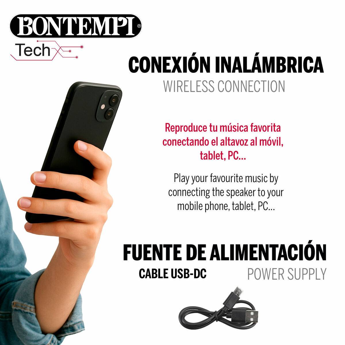 Altavoz con Micrófono Karaoke Bontempi 2 Unidades