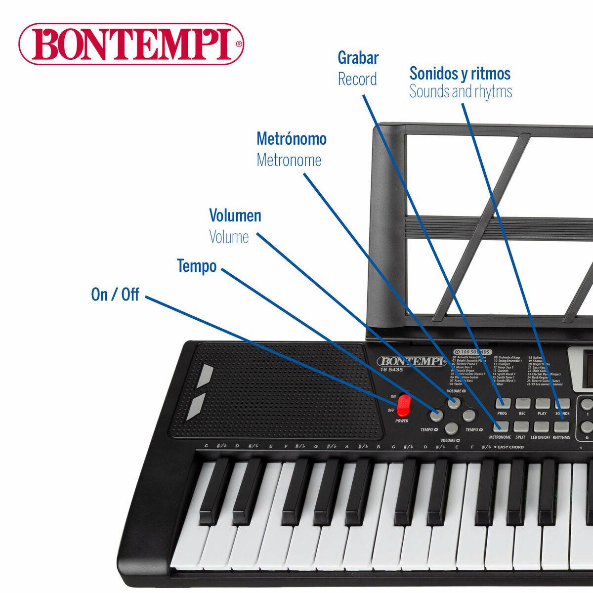 Piano Electrónico Bontempi 68 x 88 x 38 cm (2 Unidades)