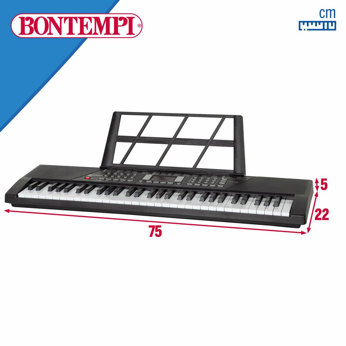 Piano Electrónico Bontempi 75 x 20 x 22 cm (2 Unidades)