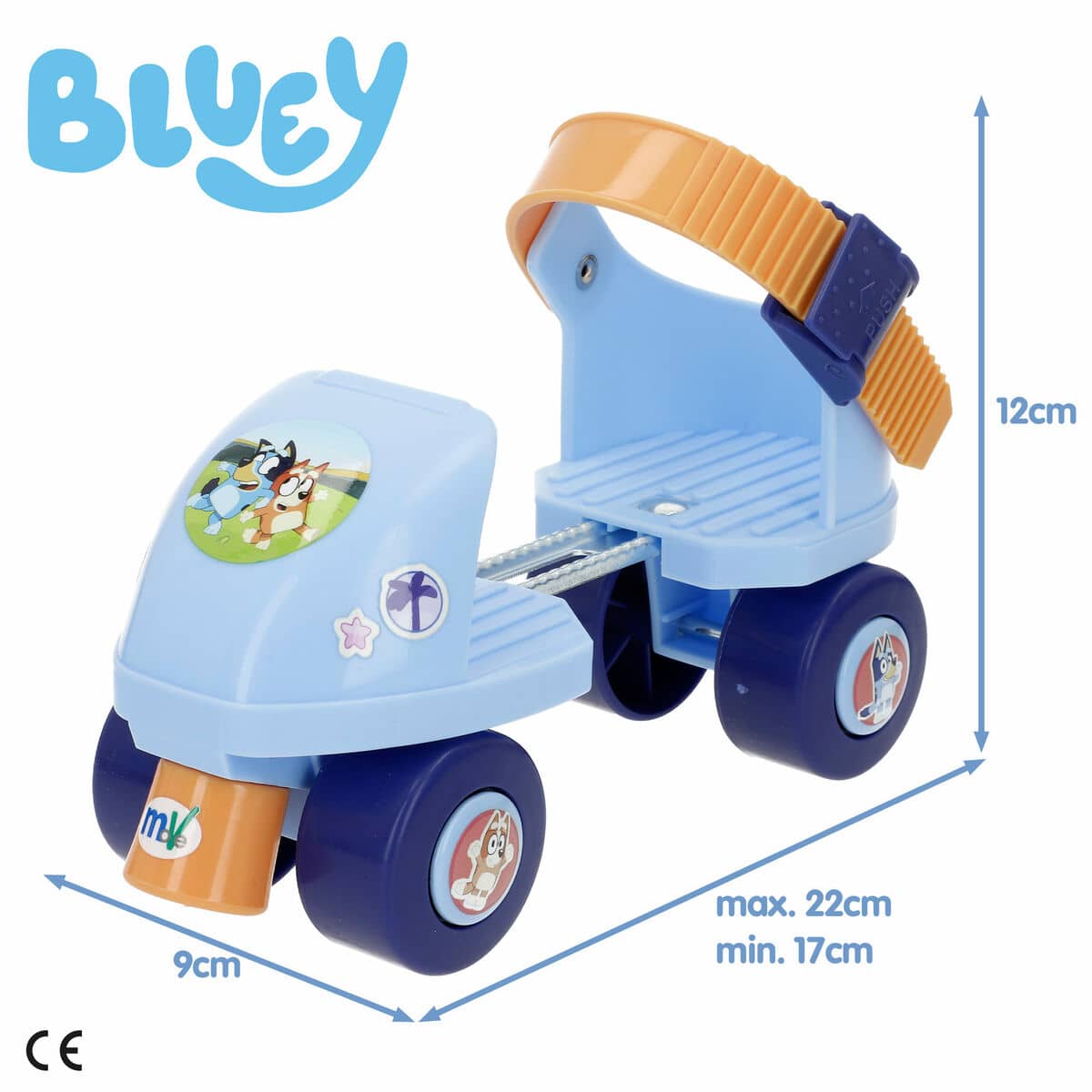 Patines Bluey 32-36 Azul (2 Unidades)