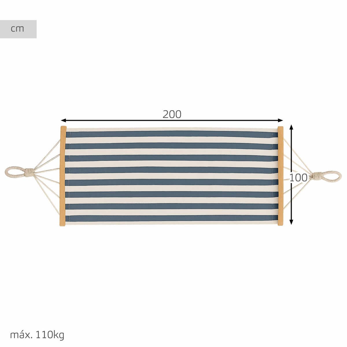 Hamaca Colgante Aktive 200 X 80 X 100 CM (2 Unidades)