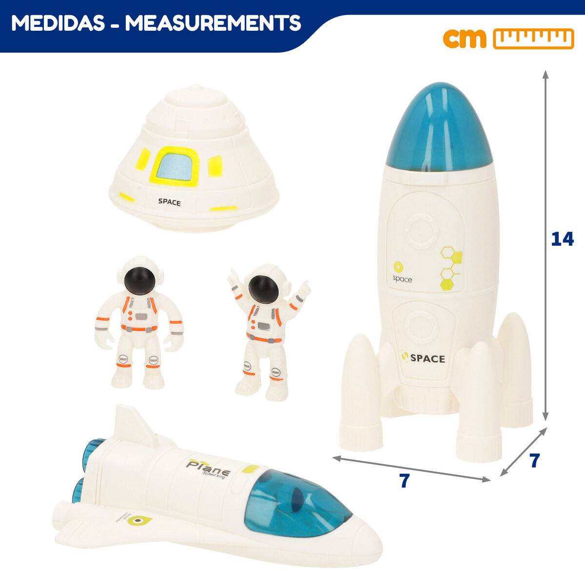 Playset Colorbaby astronautas 7 Piezas