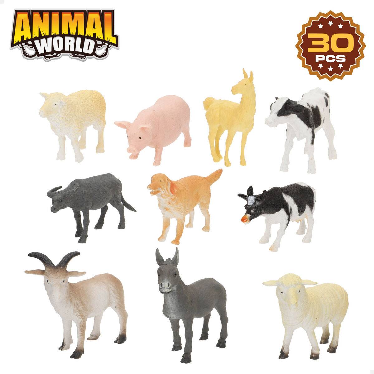 Set de Animales de Granja Colorbaby Plástico 14 x 10 x 5 cm (4 Unidades)