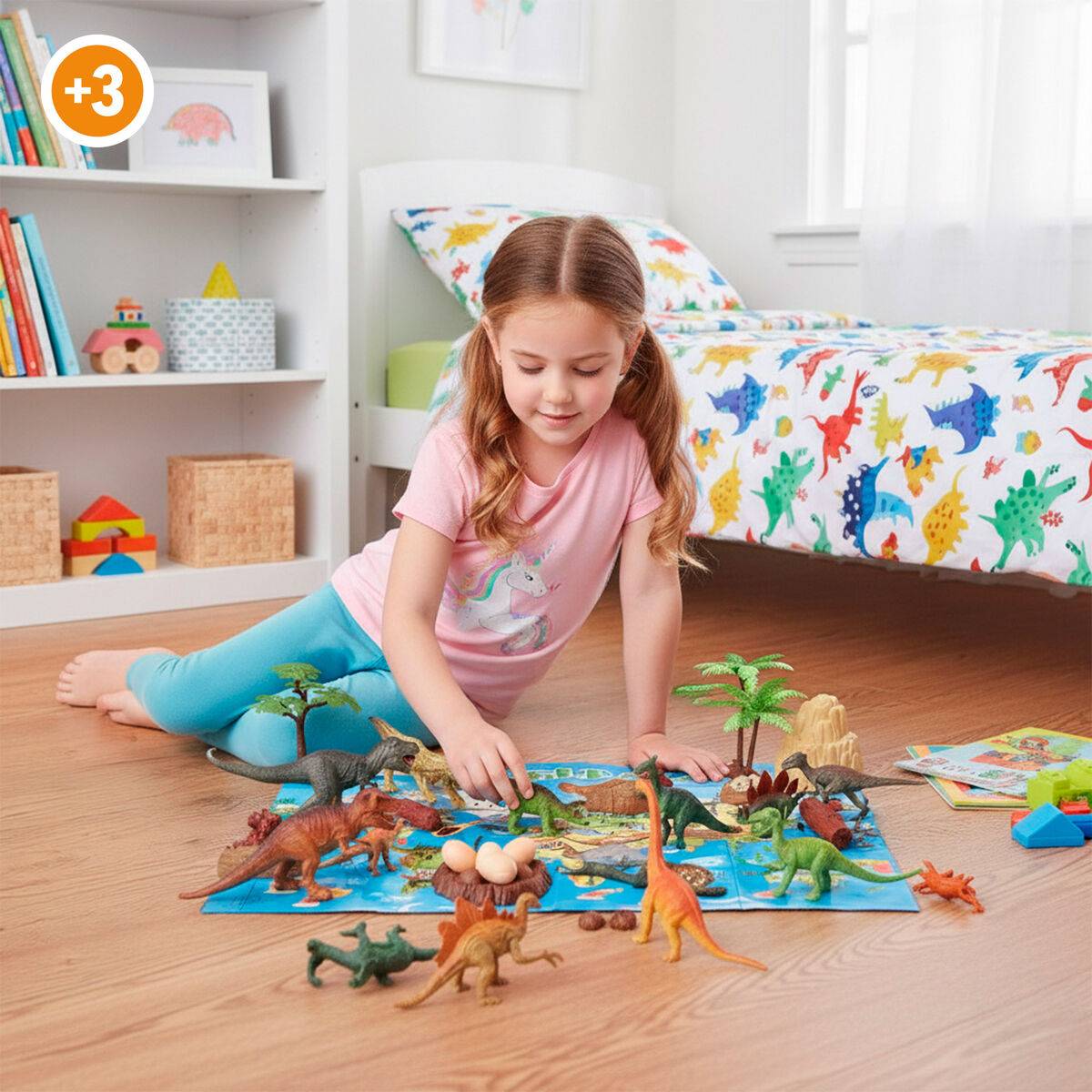 Set de Dinosaurios Colorbaby 18 x 10 x 6 cm 30 piezas 4 Unidades