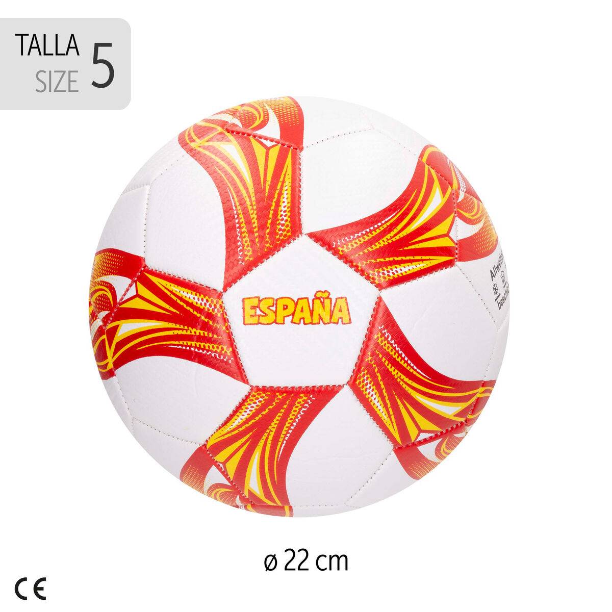 Balón de Fútbol John Toys España Talla 5 22 x 22 x 22 cm 12 Unidades