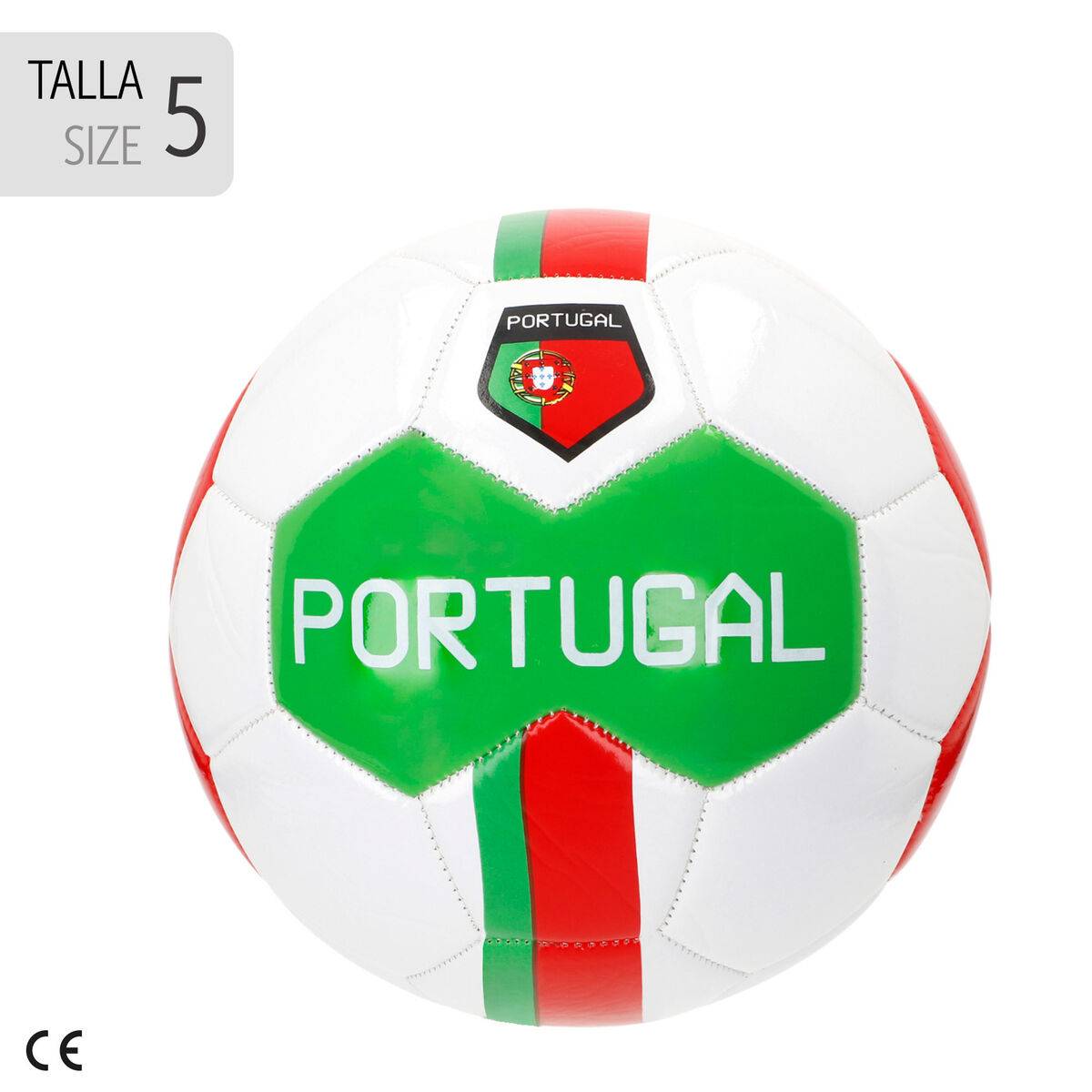 Balón de Fútbol Aktive Portugal Talla 5 22 x 22 x 22 cm 12 Unidades