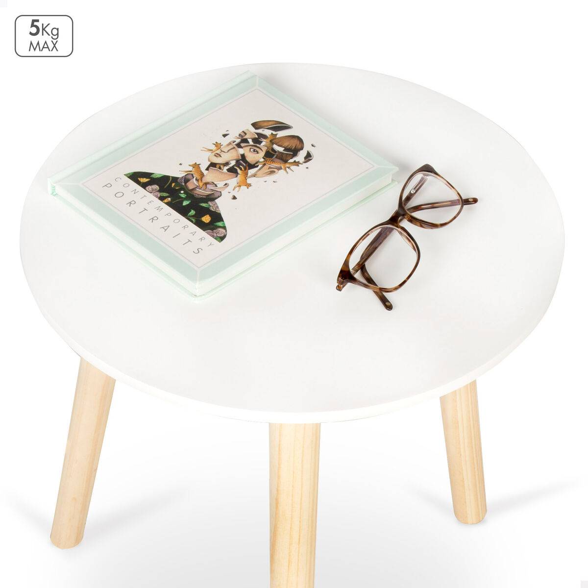 Mesa auxiliar Max Home Blanco 35 x 40 x 35 cm (6 Unidades)