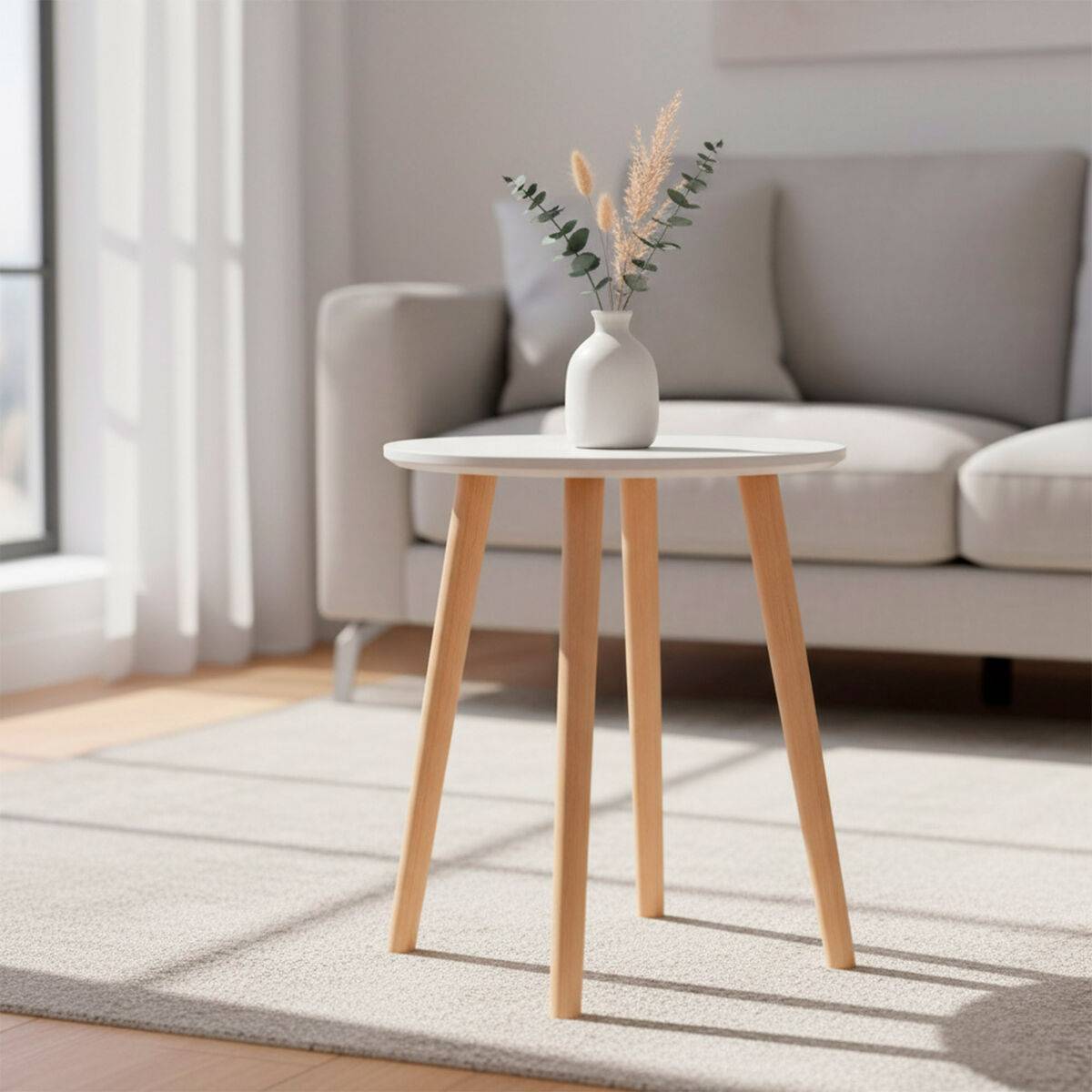Mesa auxiliar Max Home Blanco 35 x 40 x 35 cm (6 Unidades)