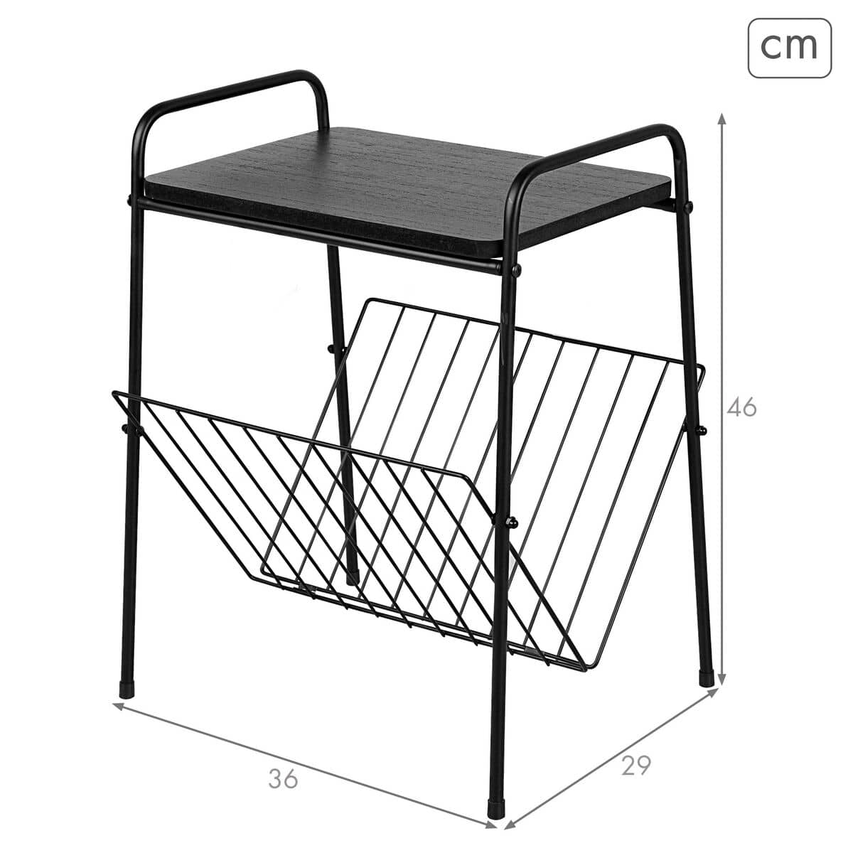 Mesa Revistero Max Home Hierro Madera MDF (4 Unidades)