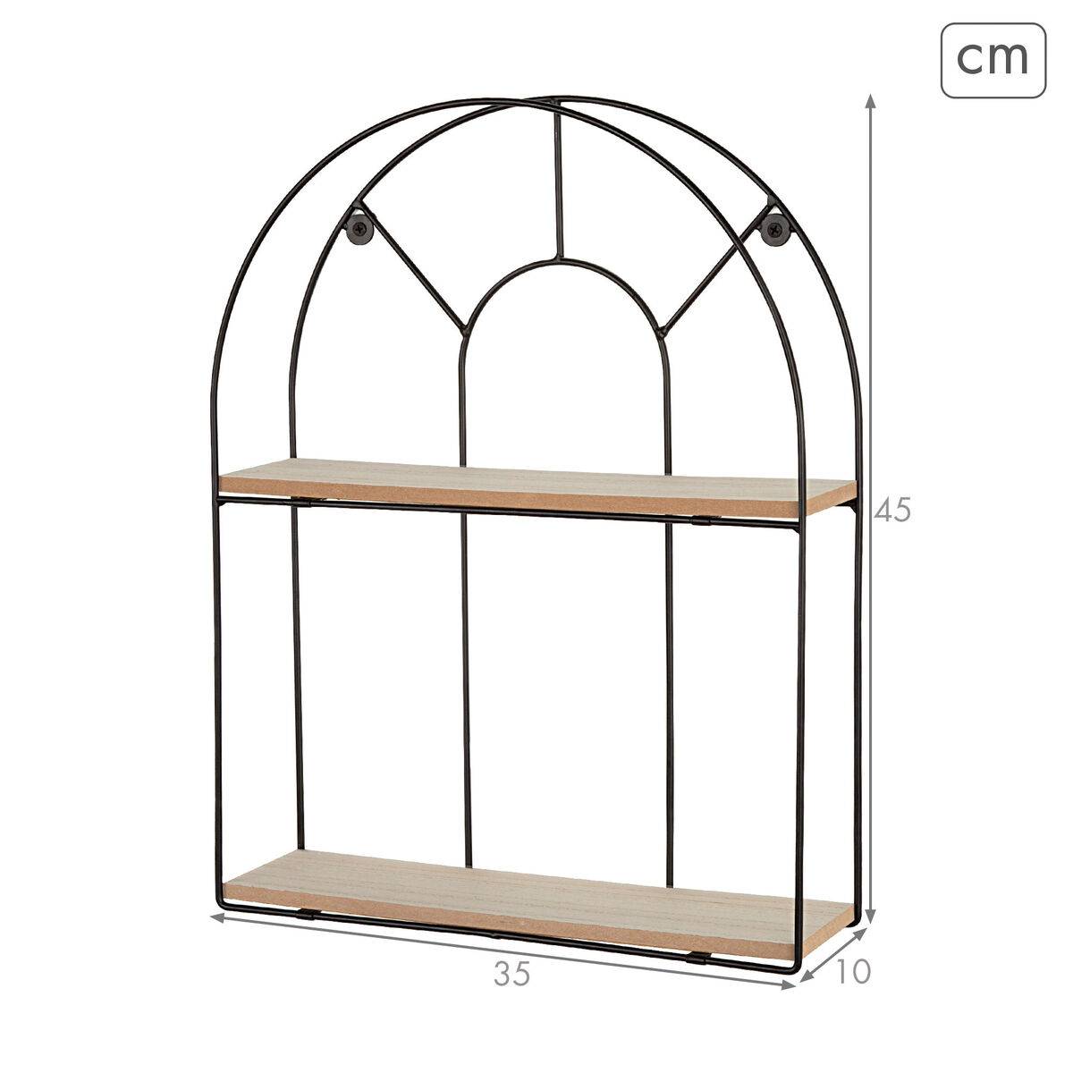 Estantería Max Home Hierro Madera MDF 35 X 45 X 10 CM (6 Unidades)