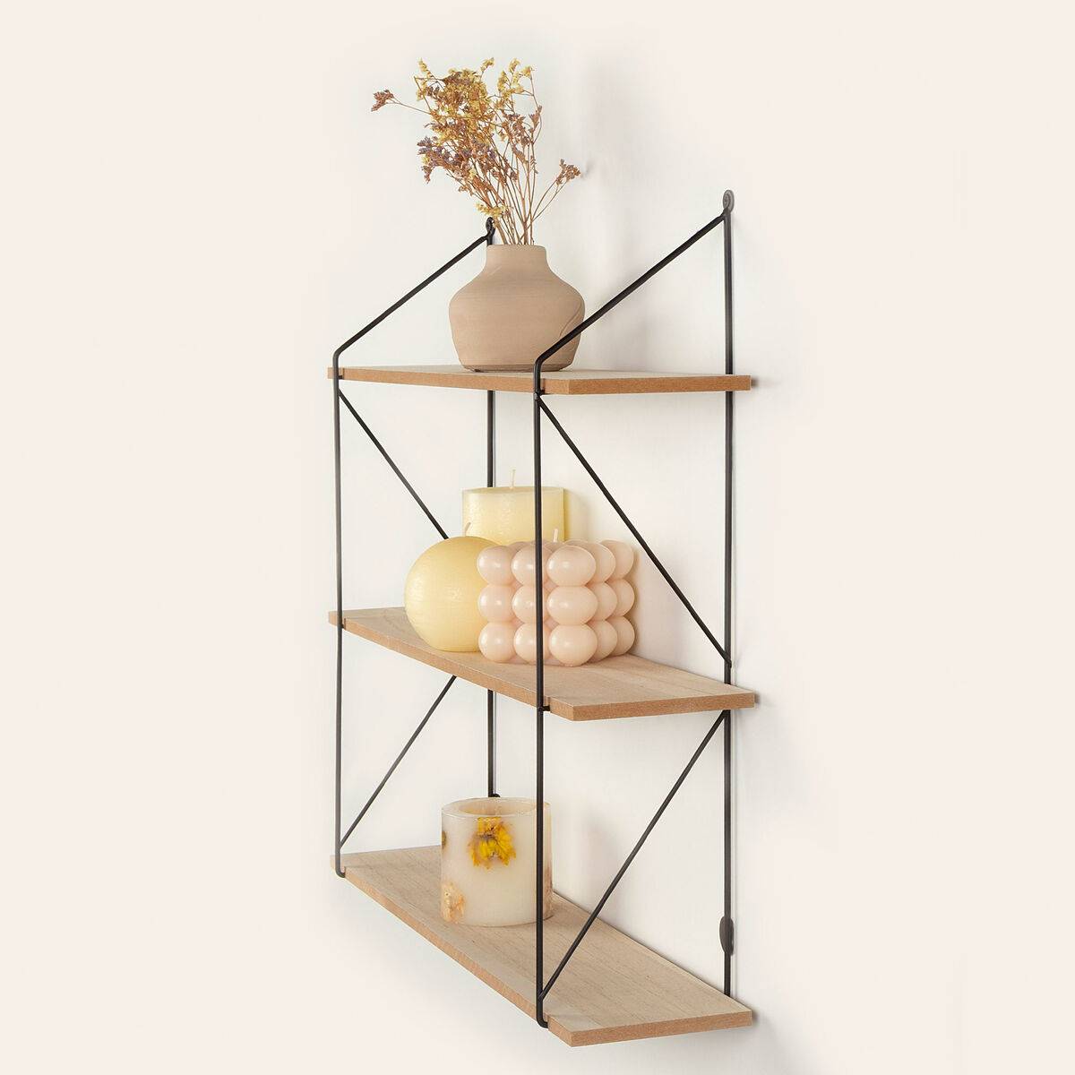 Estantería Max Home Hierro Madera MDF 50 X 49 X 12 CM (4 Unidades)