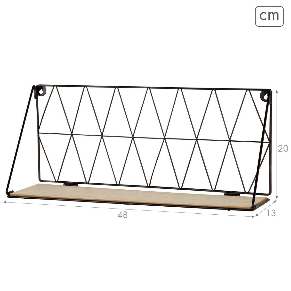 Estante Max Home Hierro Madera MDF 48 X 20 X 13 CM (6 Unidades)