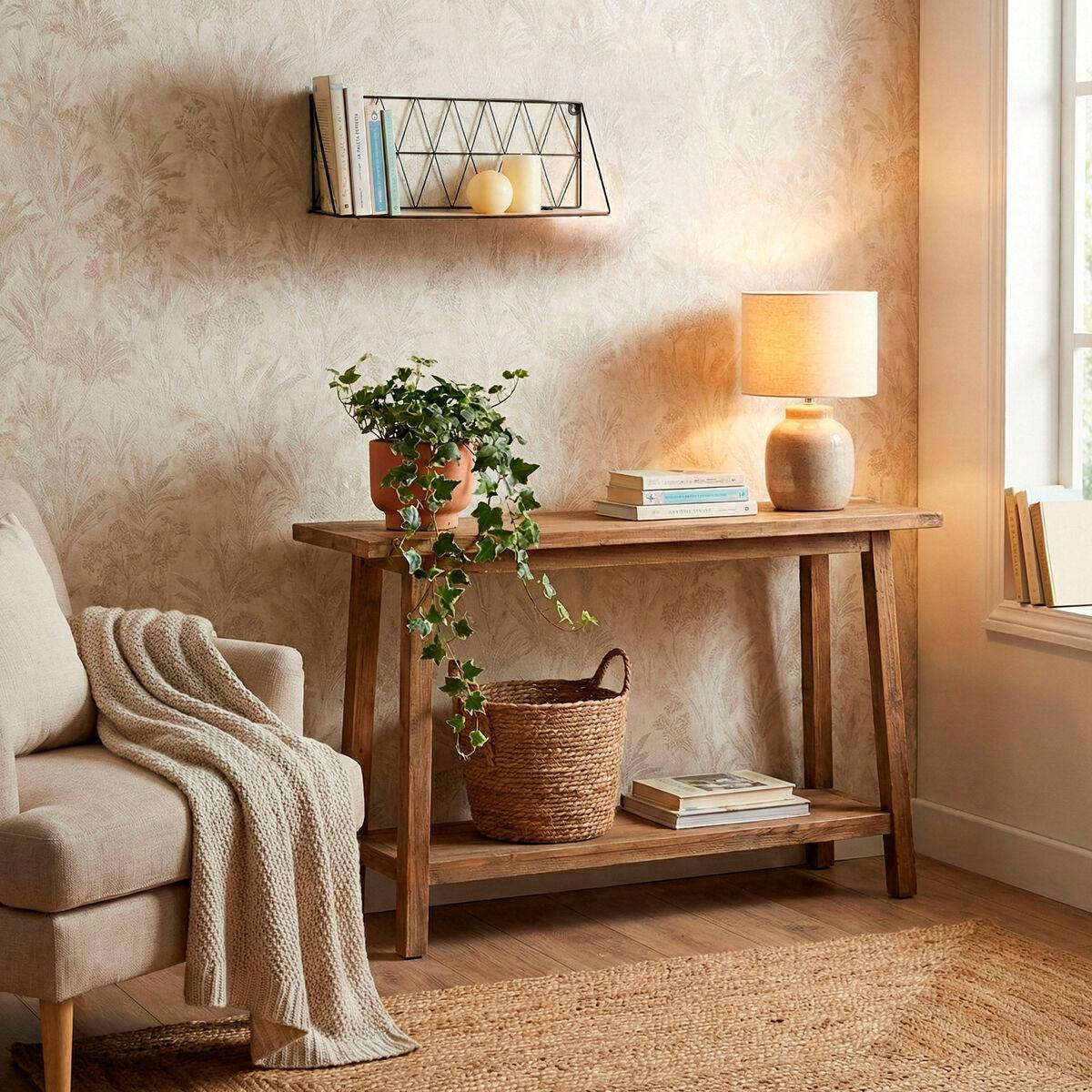Estante Max Home Hierro Madera MDF 48 X 20 X 13 CM (6 Unidades)