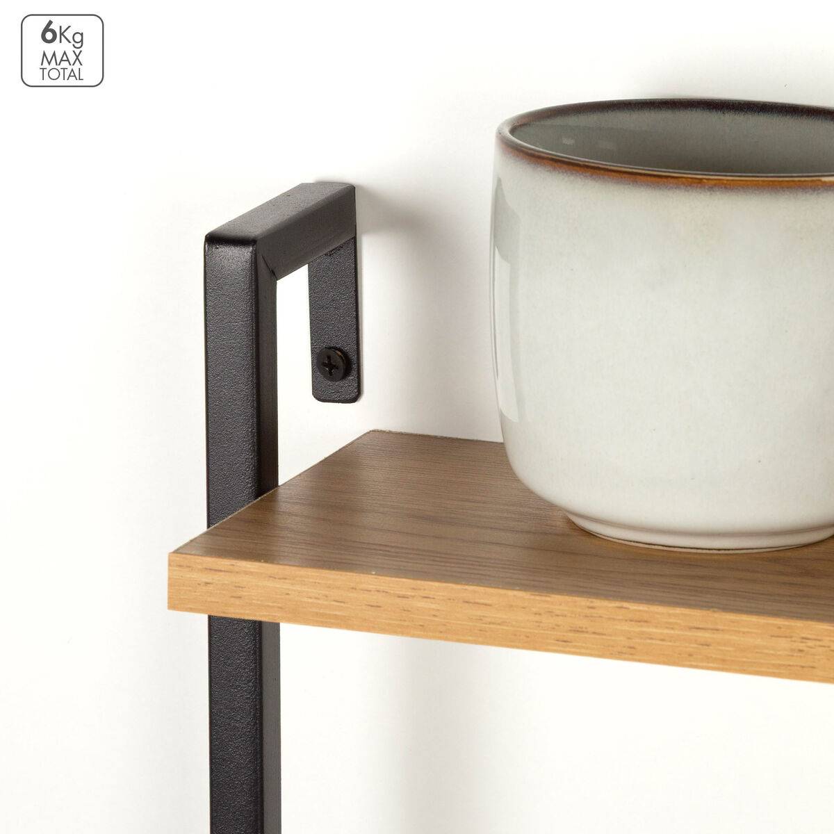 Estantería Max Home Hierro Madera MDF 40 X 55 X 12 cm (4 Unidades)