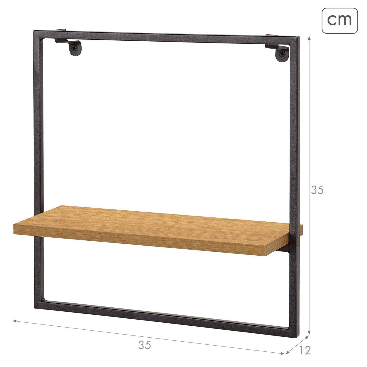 Estante Max Home Hierro Madera MDF 35 x 35 x 12 cm (6 Unidades)