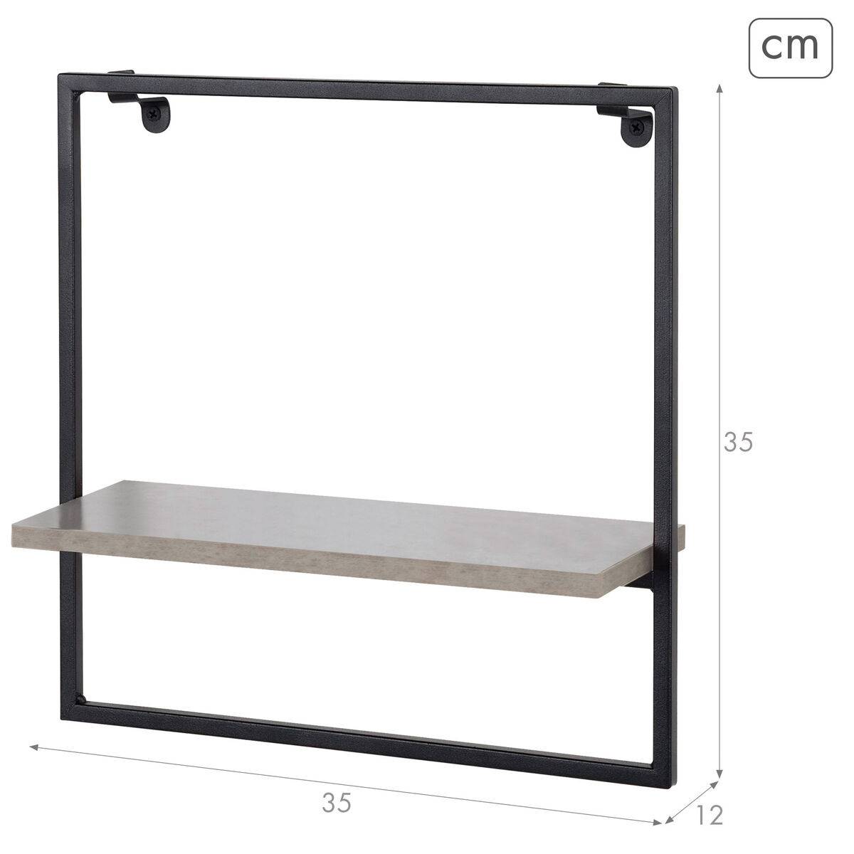 Estante Max Home Hierro Madera MDF 35 x 35 x 12 cm (6 Unidades)
