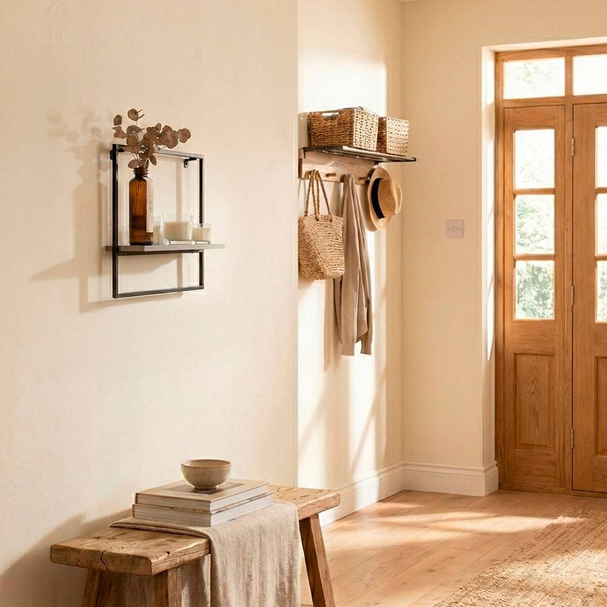Estante Max Home Hierro Madera MDF 35 x 35 x 12 cm (6 Unidades)