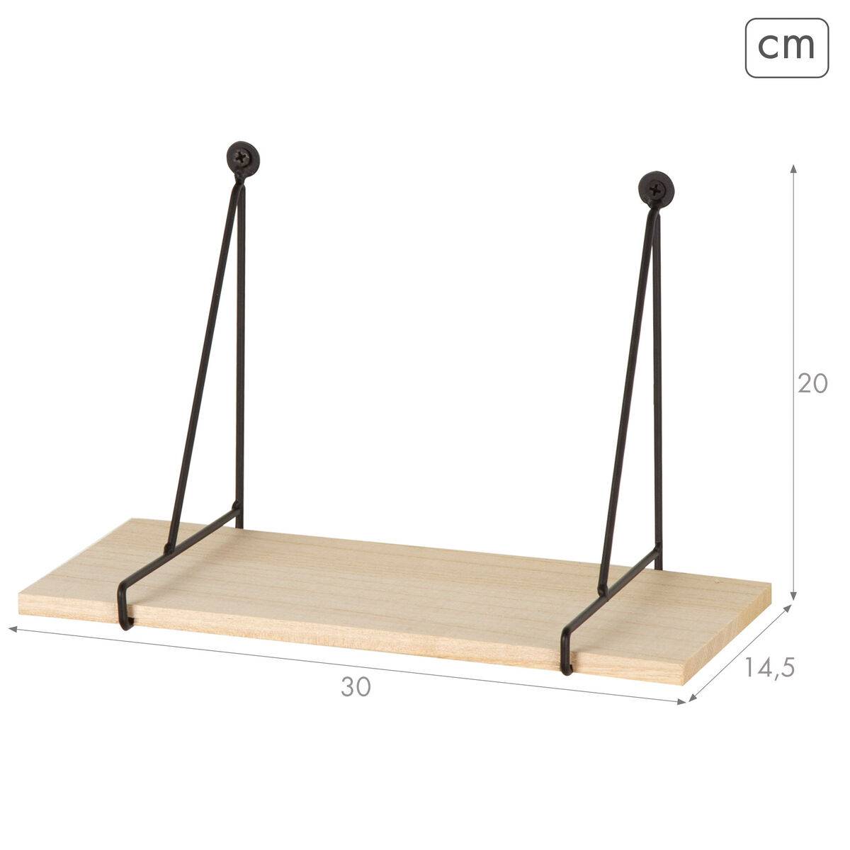 Estante Max Home Hierro Madera MDF 30 X 20 X 14,5 CM (6 Unidades)