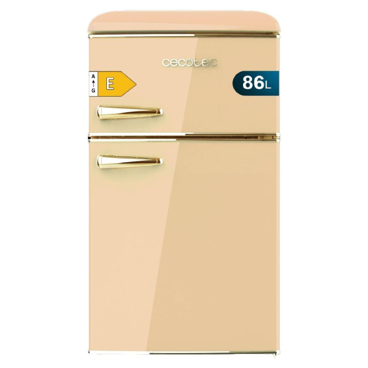 Frigorífico Cecotec Bolero CoolMarket 2D Origin 86 Beige E Beige Independiente