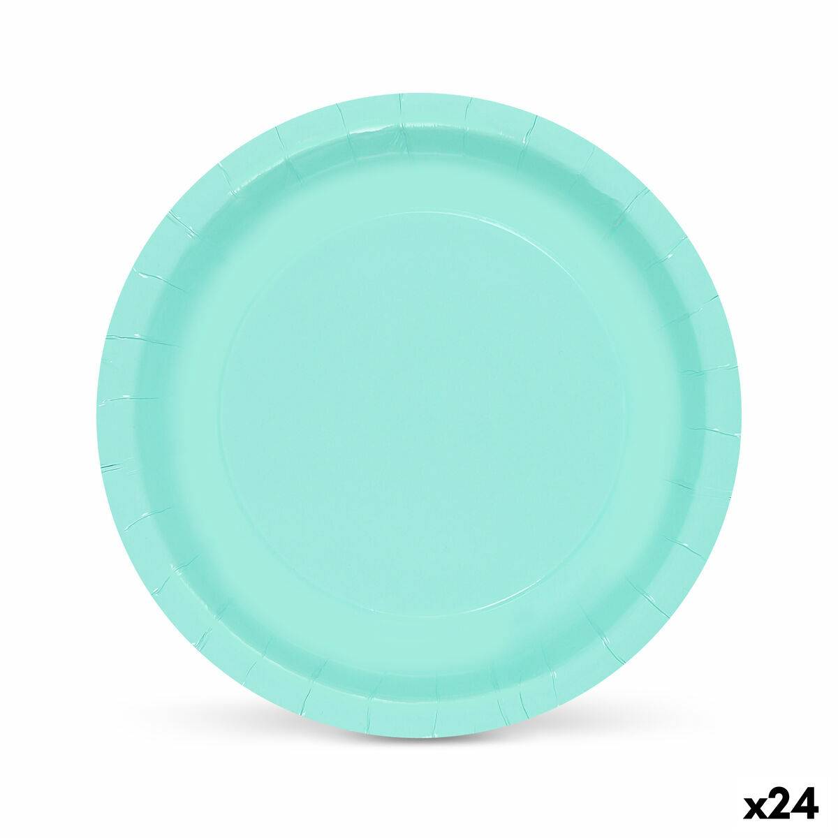 Set de Platos Algon Aguamarina 20 cm 10 Piezas (24 Unidades)