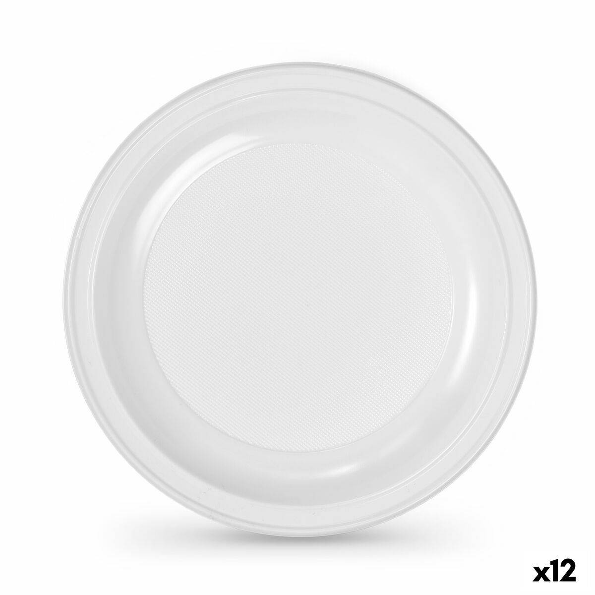 Set de Platos Algon Plástico 22 cm 25 Piezas (12 Unidades)
