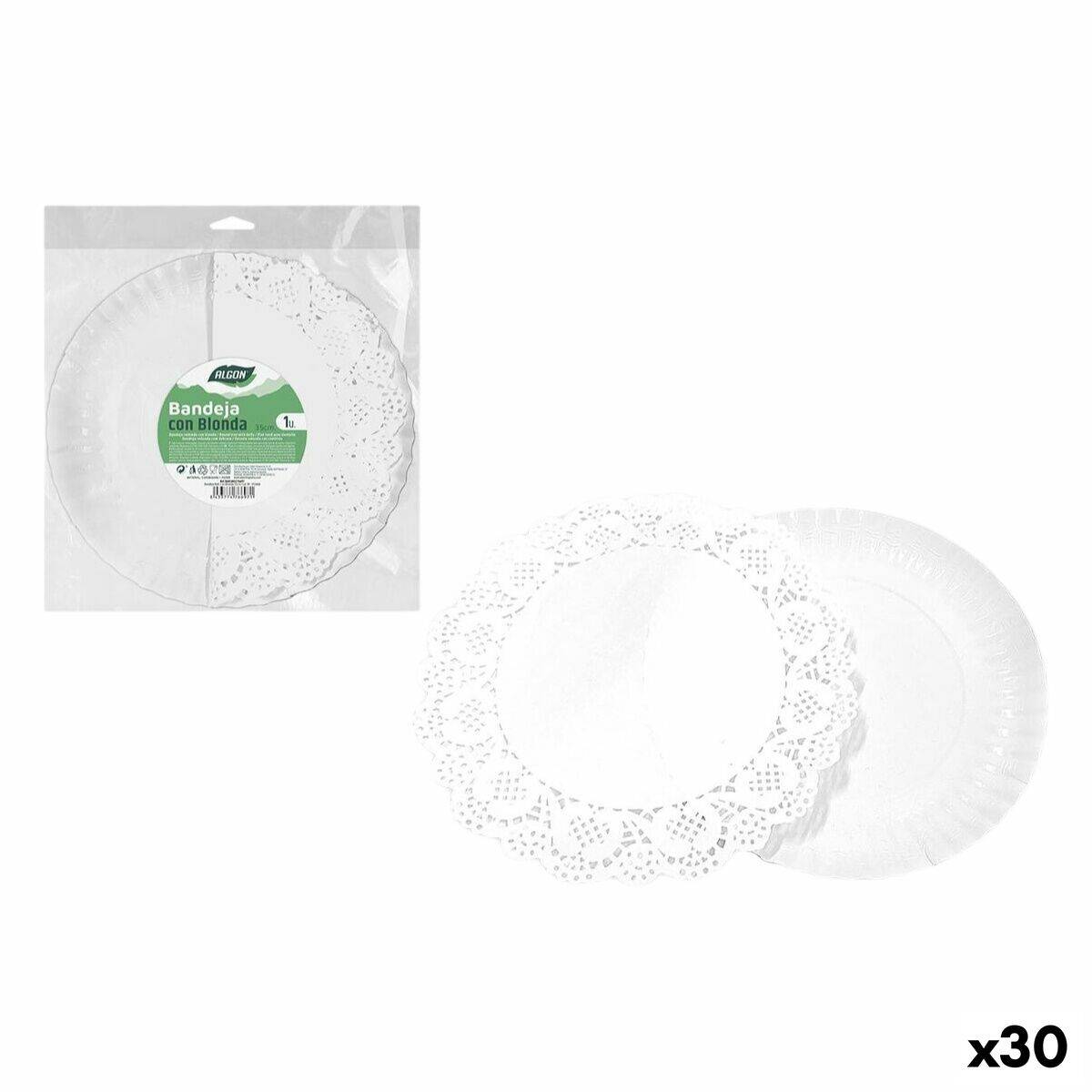 Bandeja de Aperitivos Algon Redondo 35 cm (30 unidades)