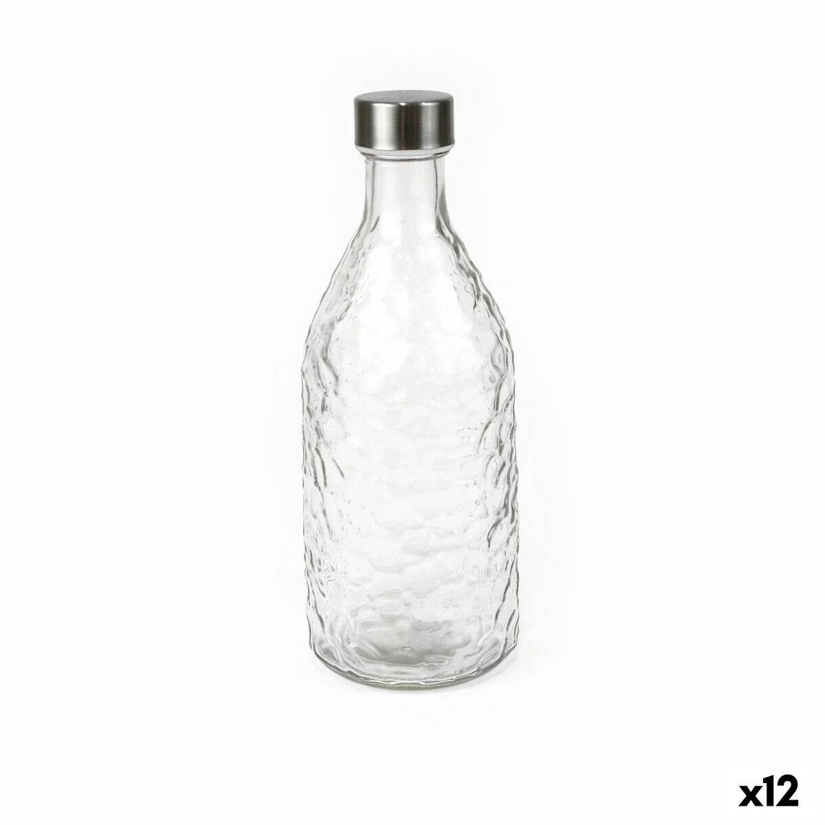 Botella de Cristal La Mediterránea Metal Vidrio 1 L (12 Unidades)