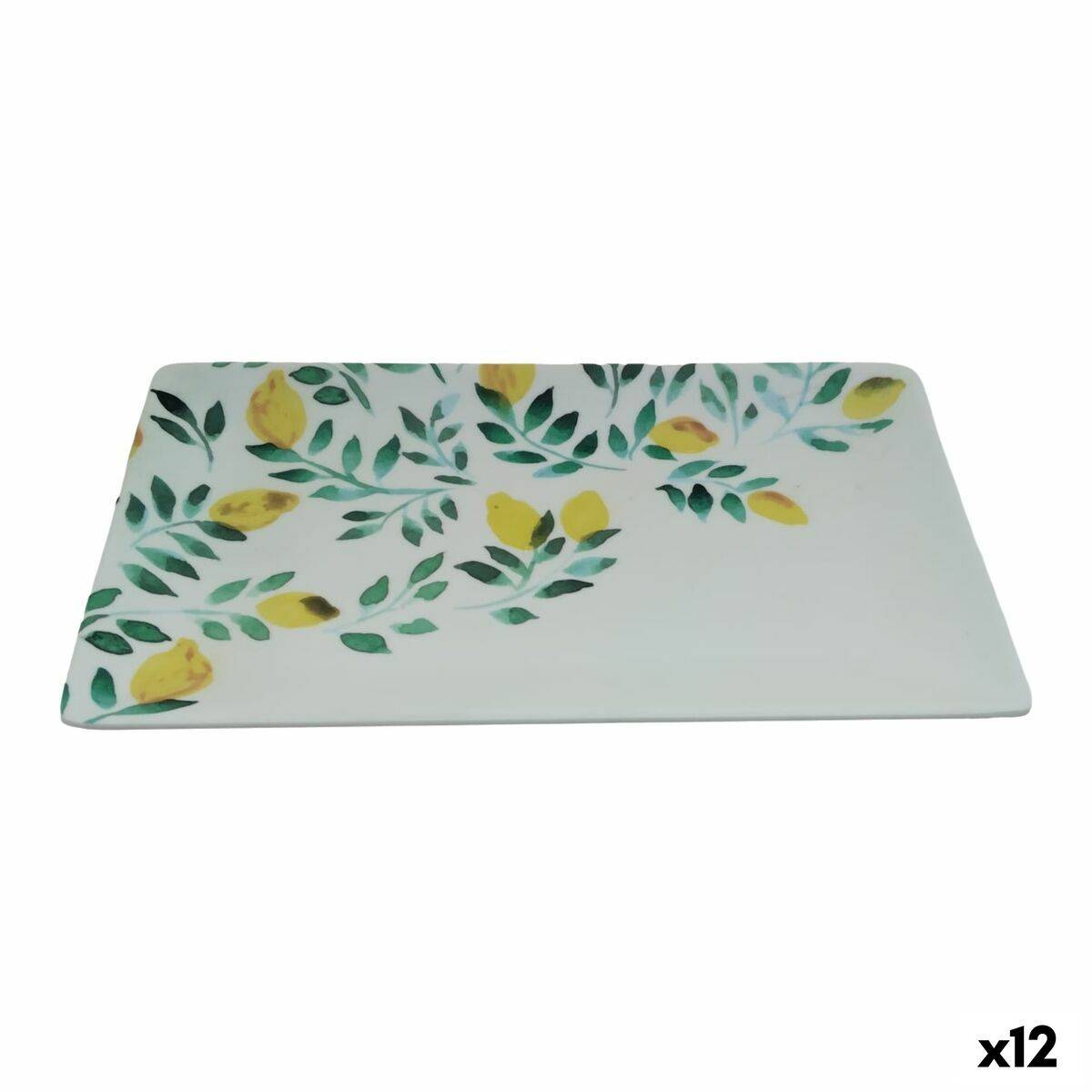 Bandeja de Aperitivos La Mediterránea Limón 25 x 15 x 2 cm (12 Unidades)