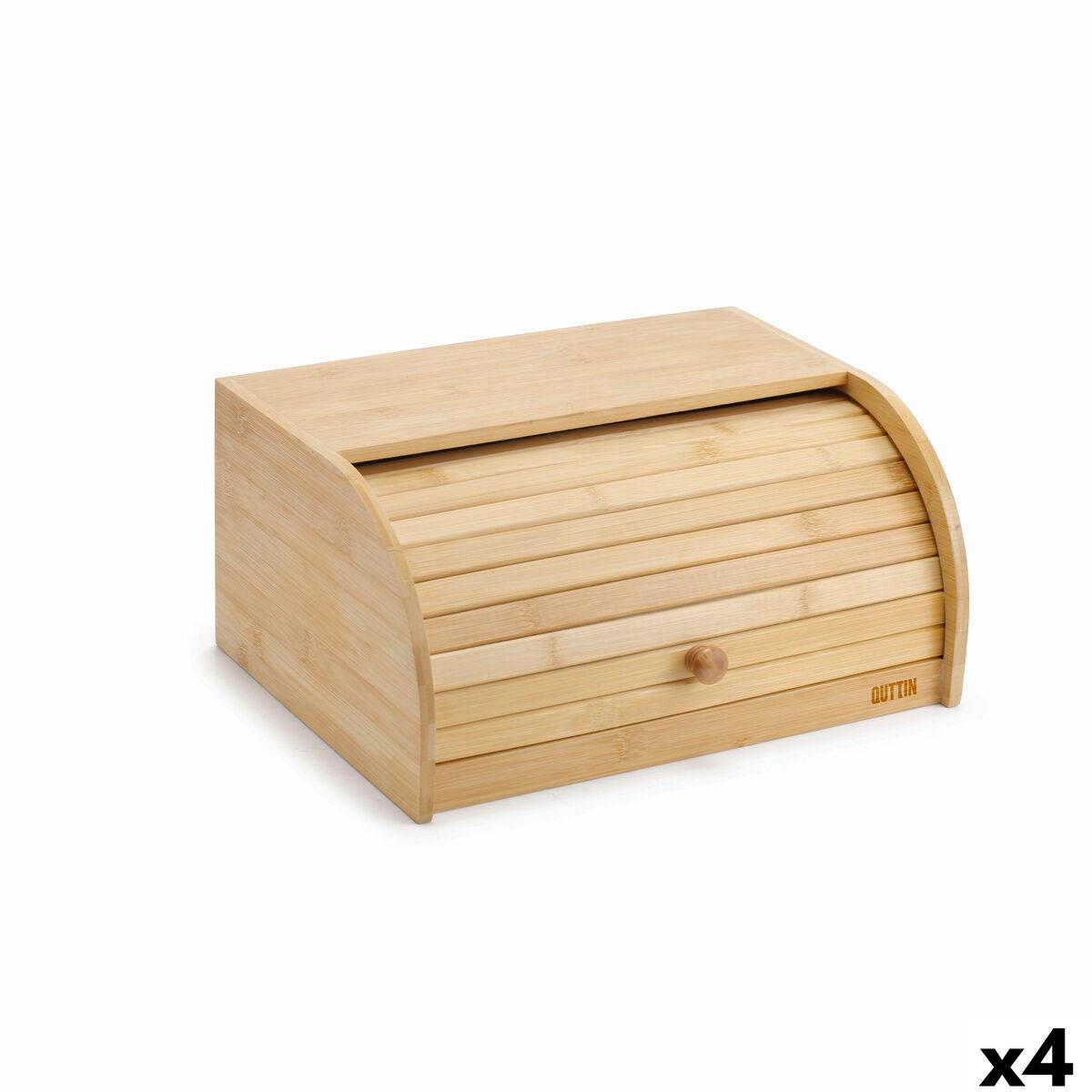 Panera Quttin Bambú 38 x 28 x 18 cm (4 Unidades)