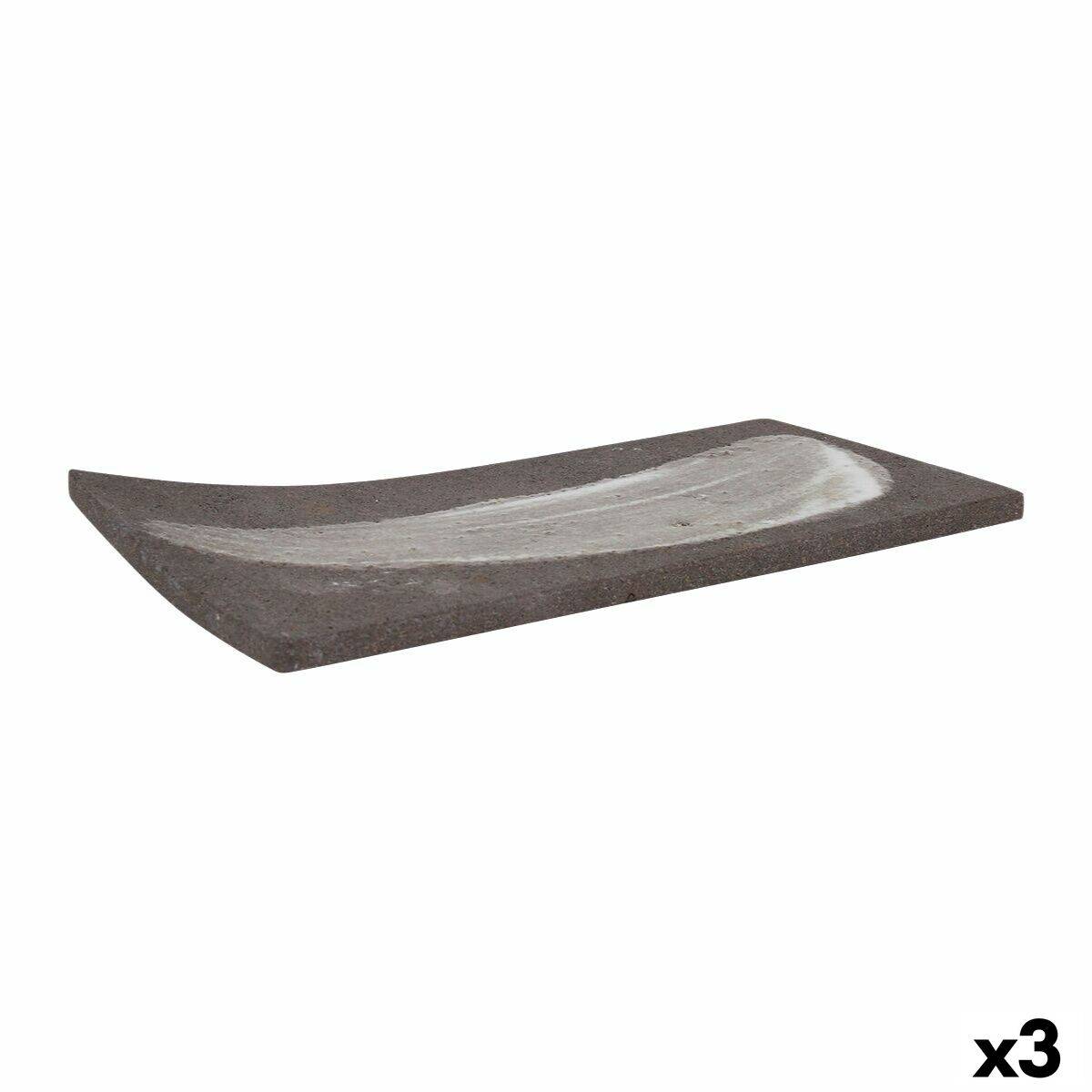 Bandeja de Aperitivos Krakatoa Rectangular 24 x 12 x 1 cm (3 Unidades)