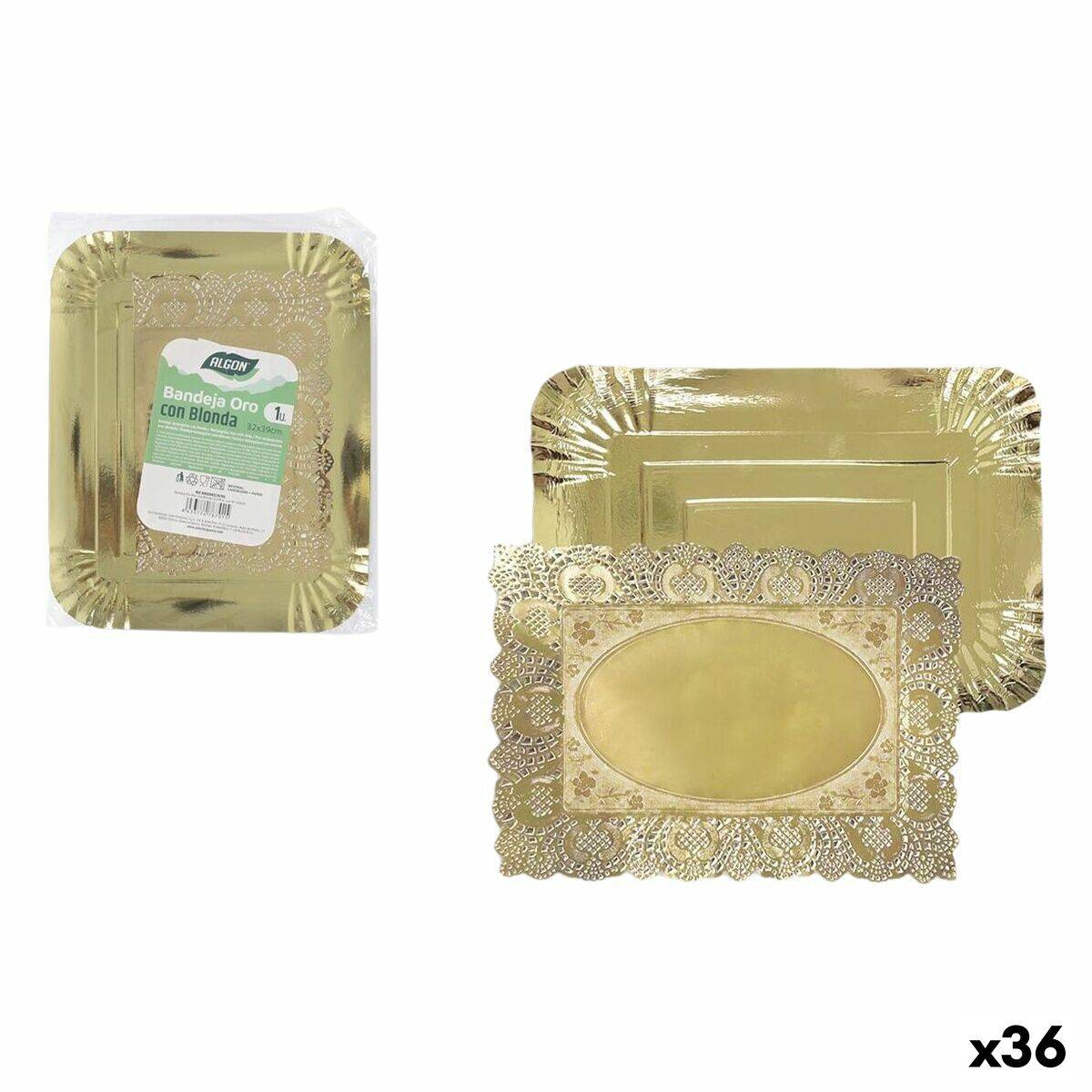Bandeja de Aperitivos Algon Rectangular 32 x 39 cm (36 Unidades)