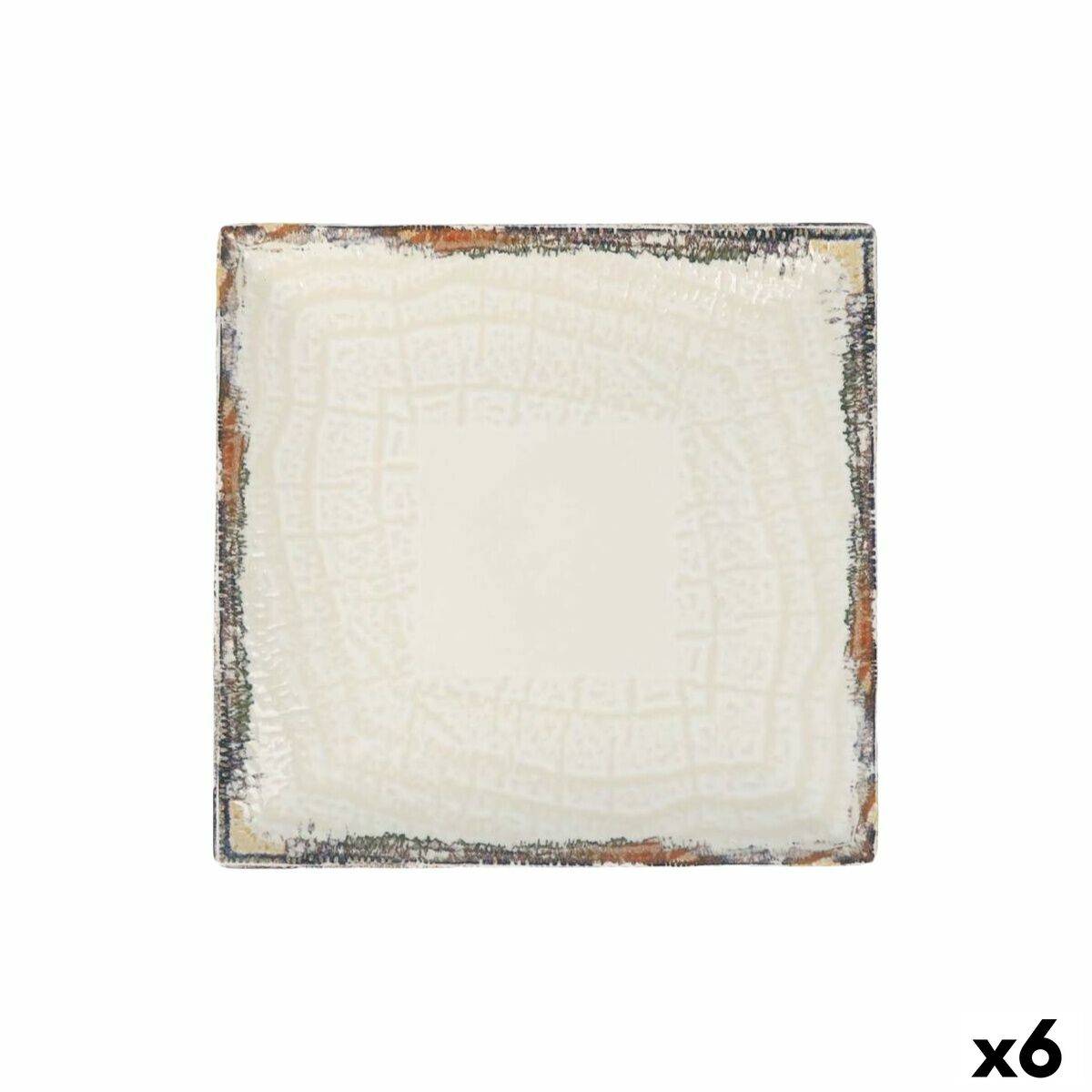 Plato Llano La Mediterránea Albus 24 x 24 x 2 cm (6 Unidades)