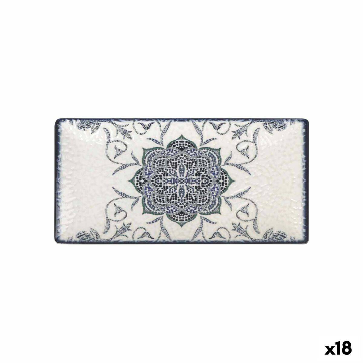 Fuente de Cocina La Mediterránea Rosetta Rectangular 30 x 15 x 2 cm (18 Unidades)