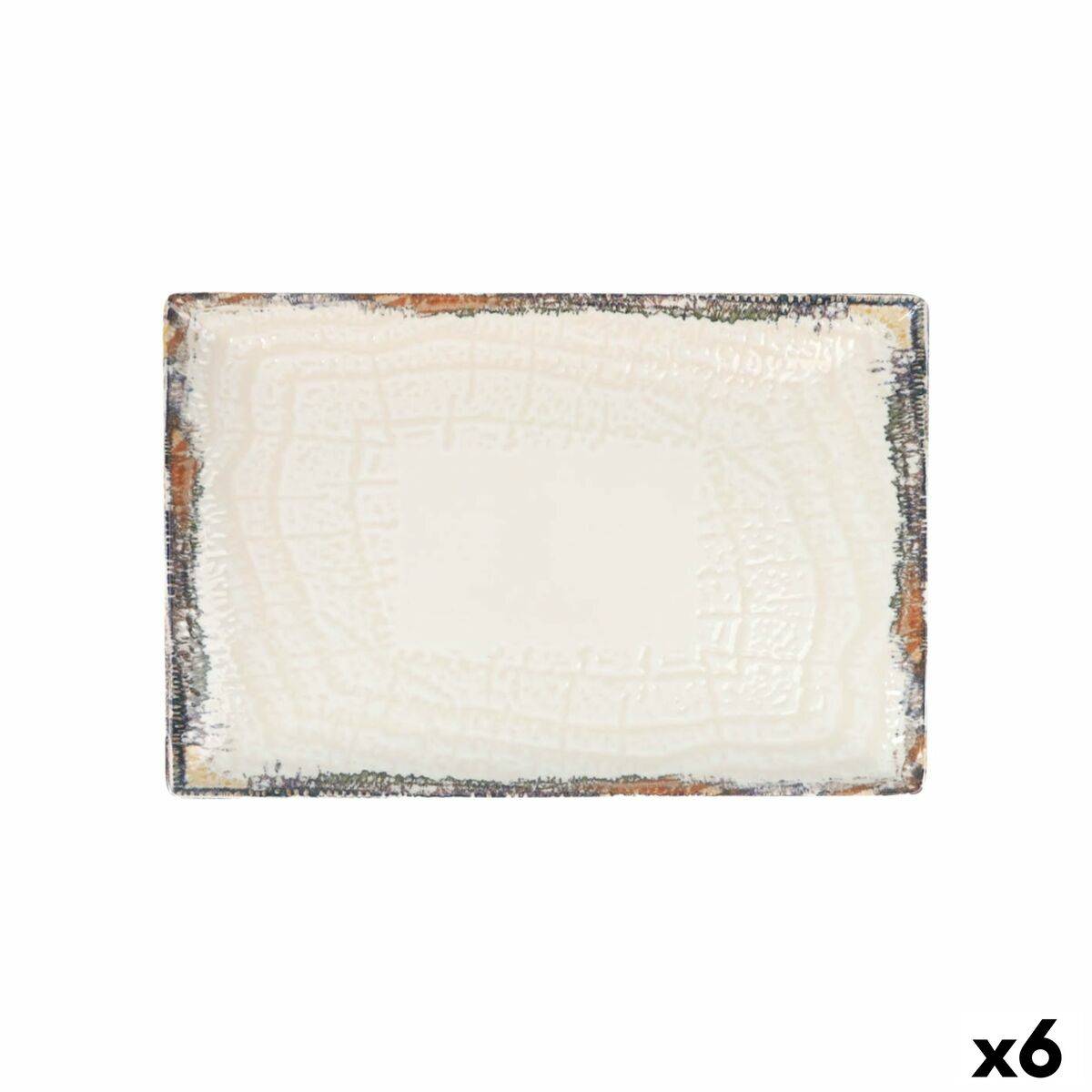 Fuente de Cocina La Mediterránea Albus Rectangular 30 x 20 x 2,5 cm (6 Unidades)