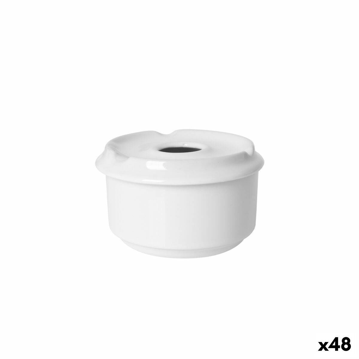 Cenicero Blanco 11 x 11 x 7 cm Hostelería (48 Unidades)