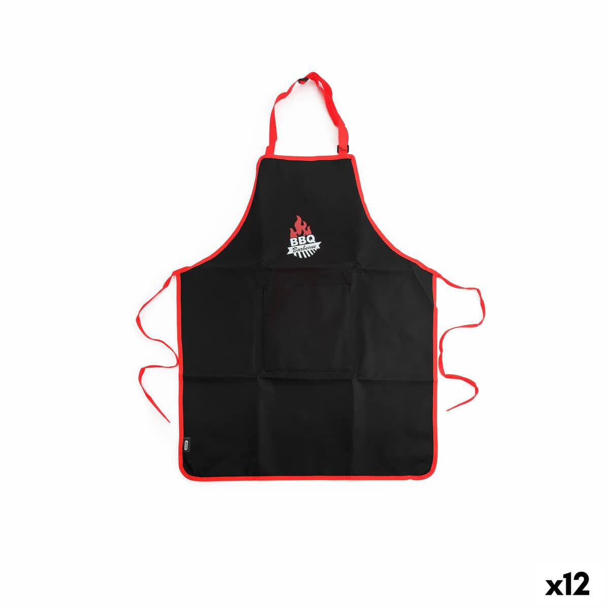 Delantal Algon 61 x 75,5 cm Negro Barbacoa