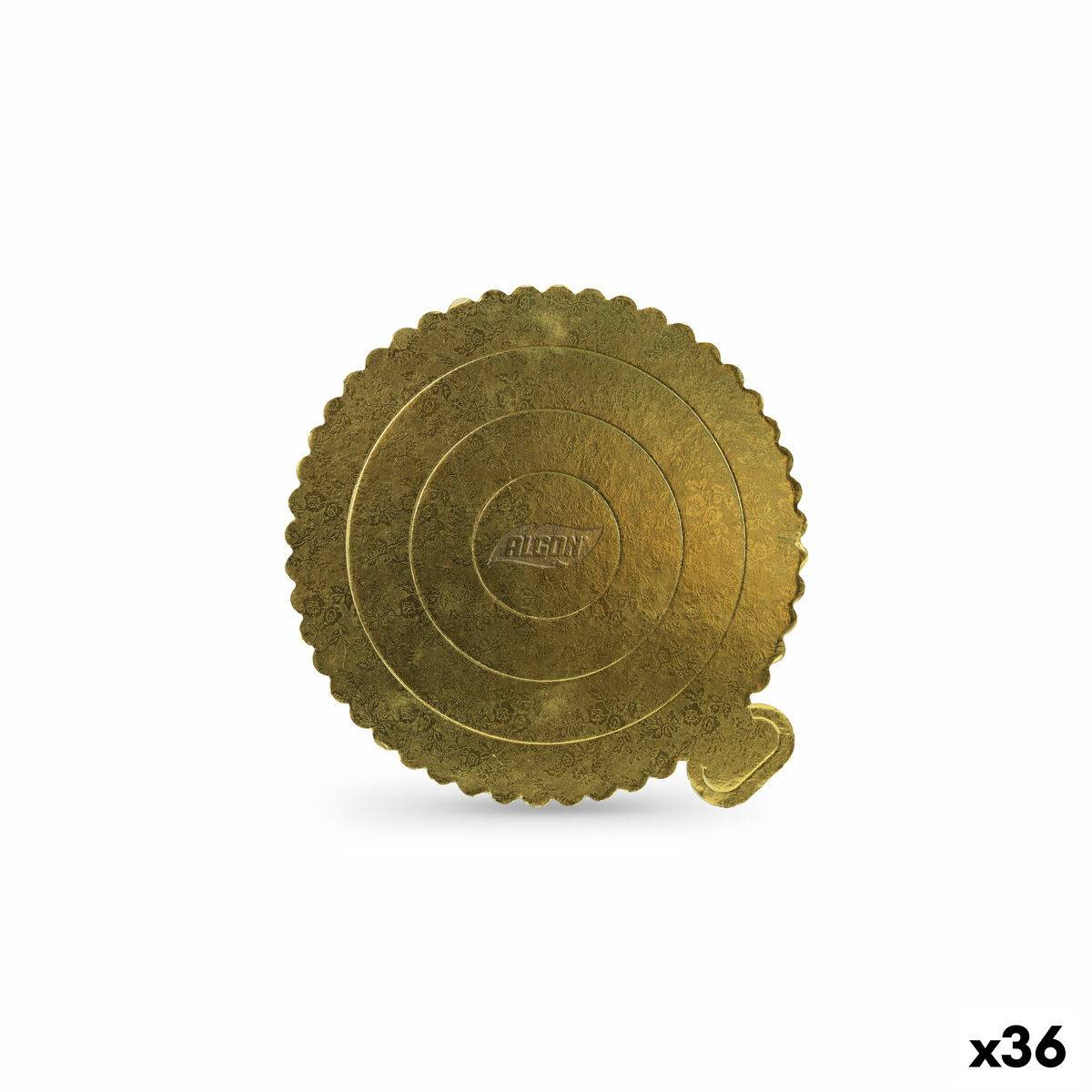 Base para pastel Algon Dorado 20 x 20 cm (36 Unidades)