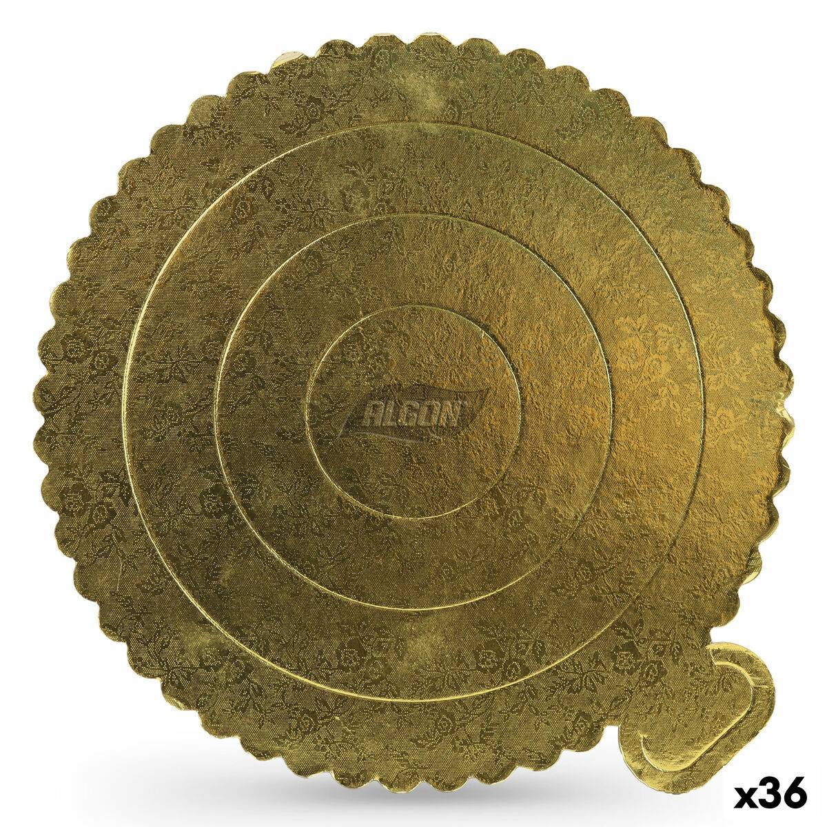 Base para pastel Algon Dorado 40 x 40 cm (36 Unidades)