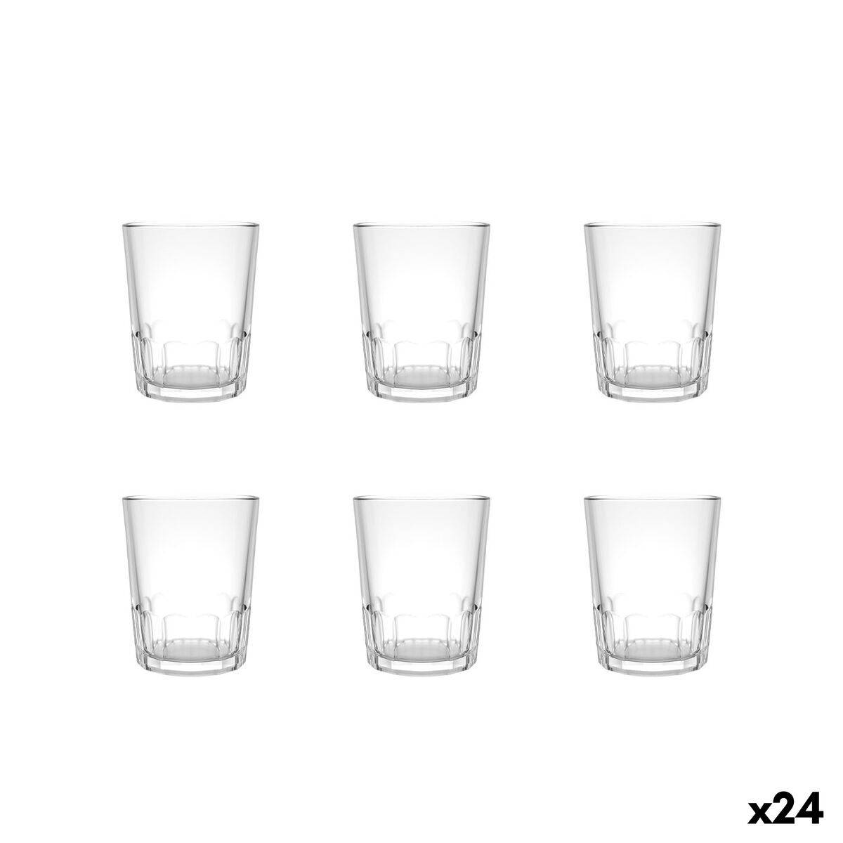 Set de Vasos La Mediterránea Cairo Transparente Vidrio 110 ml 6 Piezas (24 Unidades)