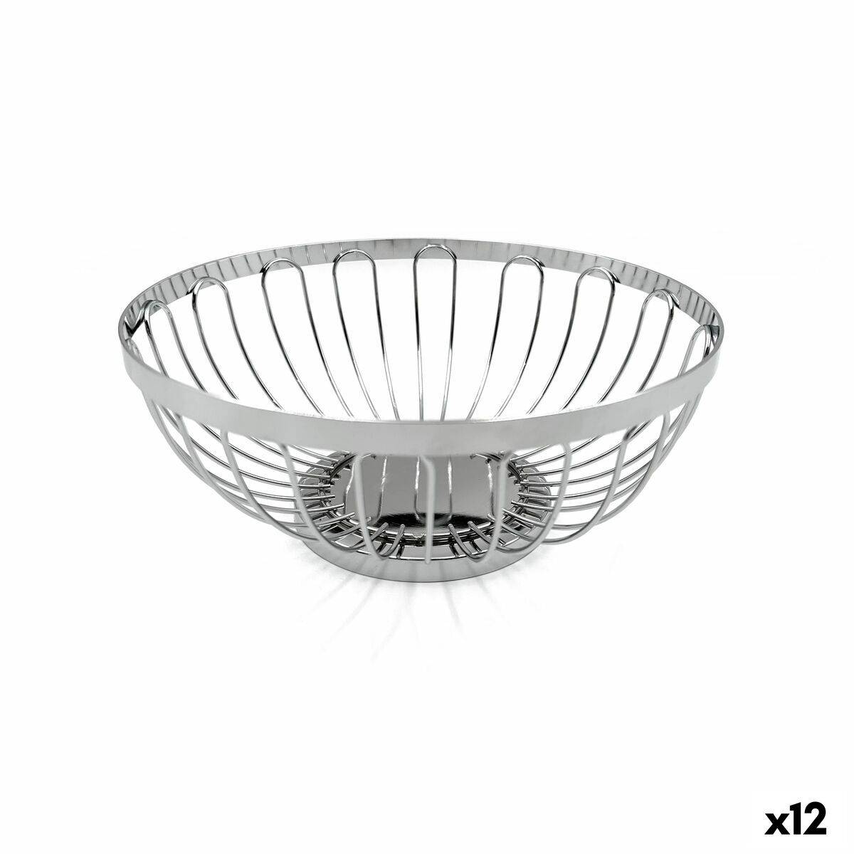 Panera My Bar Plateado Metal ø 20,5 x 8,5 cm (12 Unidades)
