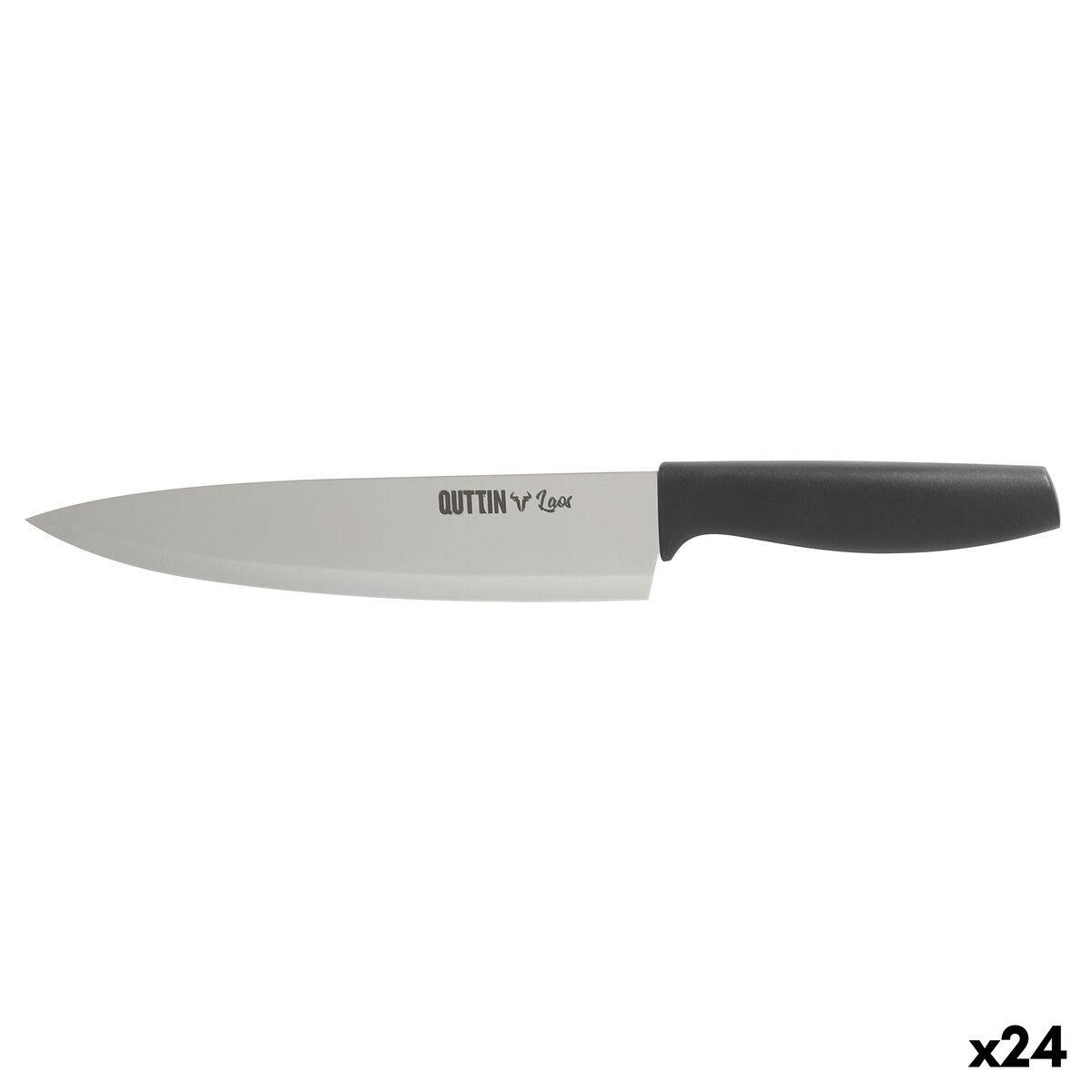 Cuchillo de Cocina Quttin Laos Negro Plateado 20 cm (24 Unidades)
