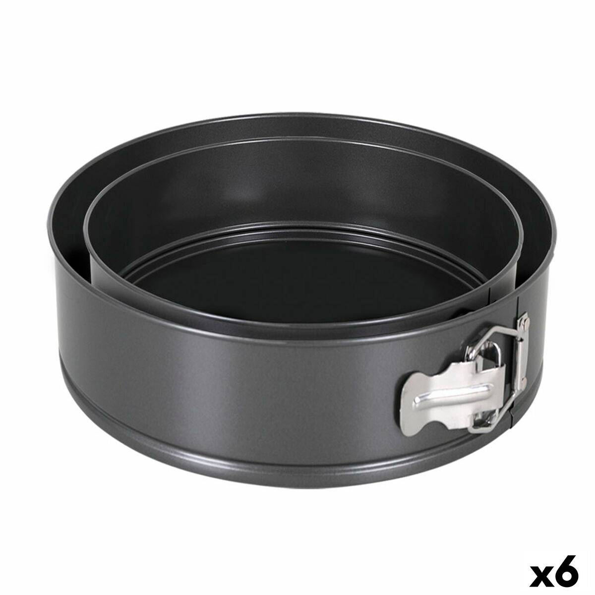 Molde Desmontable Quttin Negro 20 x 6,8+24 x 7 cm 2 Piezas (6 Unidades)
