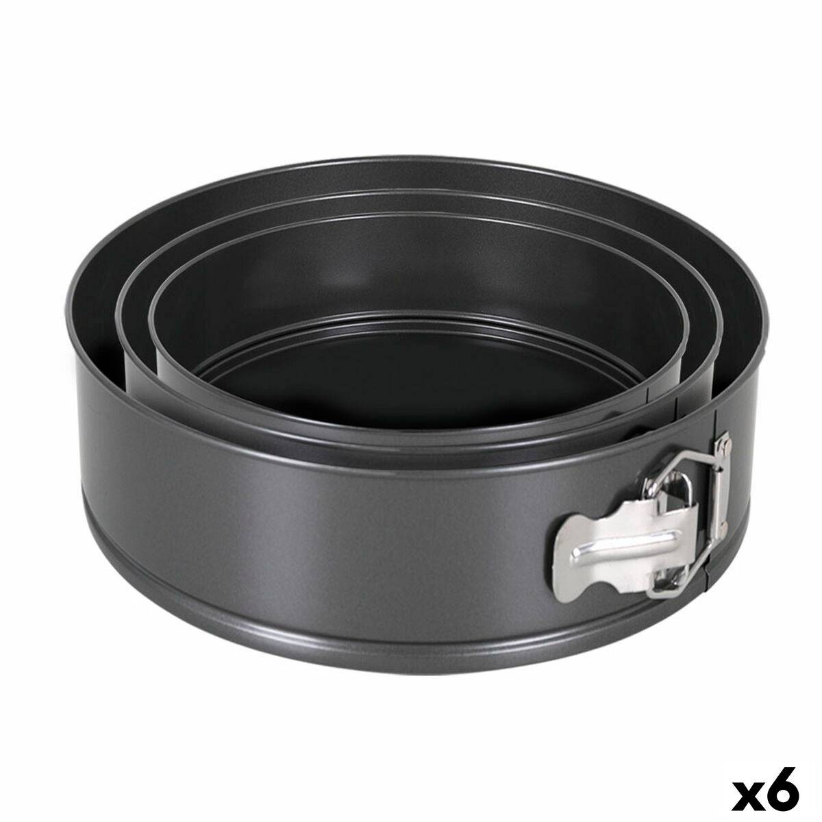 Molde Desmontable Quttin Negro 24 x 7+28 x 6,8 cm 3 Piezas (6 Unidades)