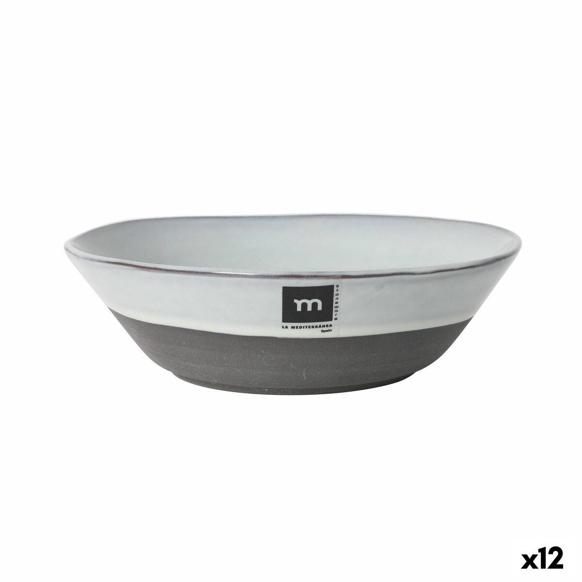 Plato Hondo La Mediterránea Black clay