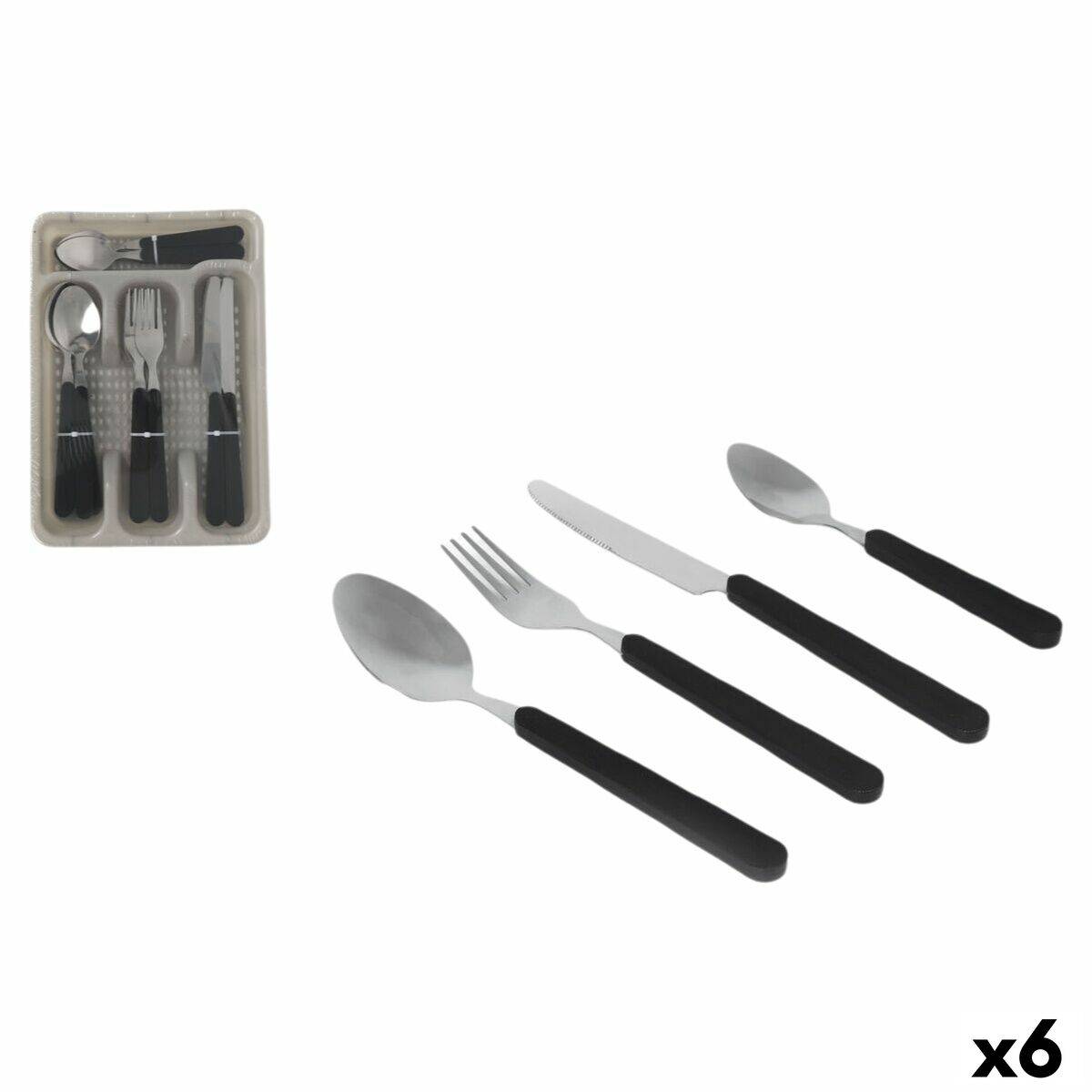Cubertería Quttin Atenas Plástico 17 Piezas (6 Unidades)