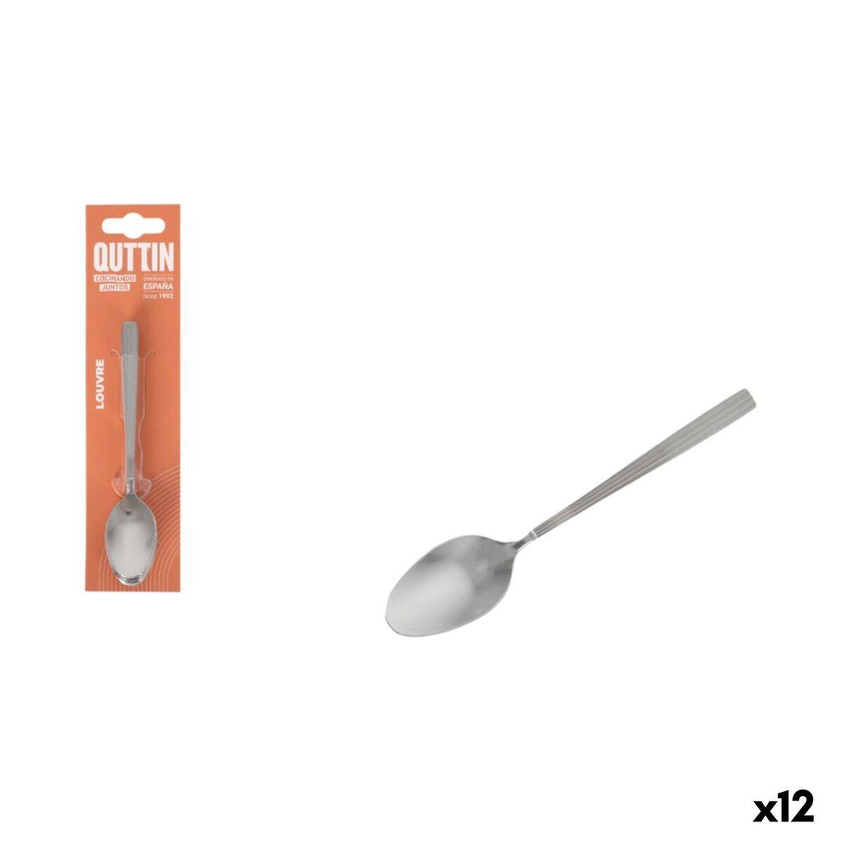 Cucharilla de Té Quttin LOUVRE Plateado 6 Piezas 12 Unidades