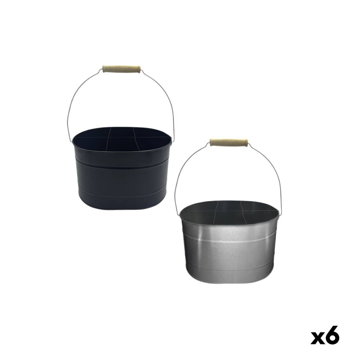 Cesta Multiusos My Bar Metal 24,5 x 18 x 15 cm (6 Unidades)