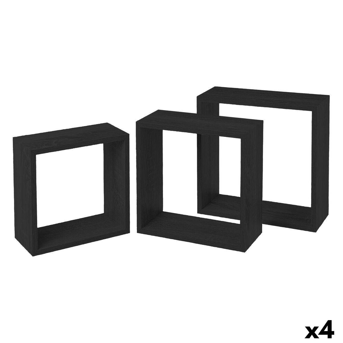 Estantes MobleKit Negro 3 Piezas (4 Unidades)