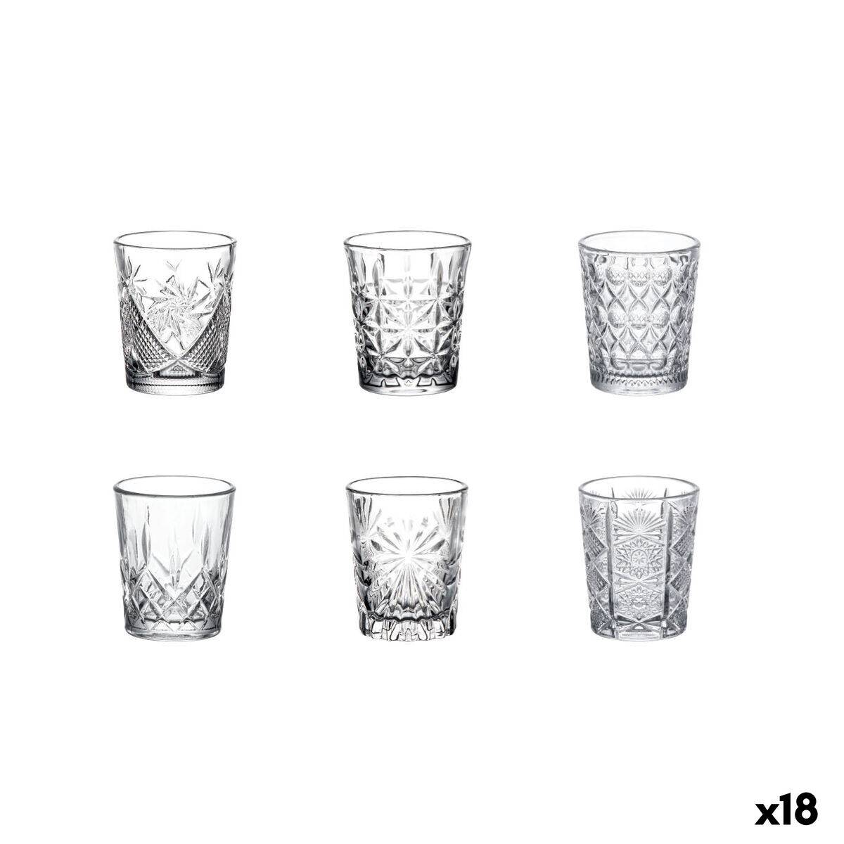 Set de Vasos de Chupito La Mediterránea Oman Transparente Vidrio 6 Piezas (18 Unidades)