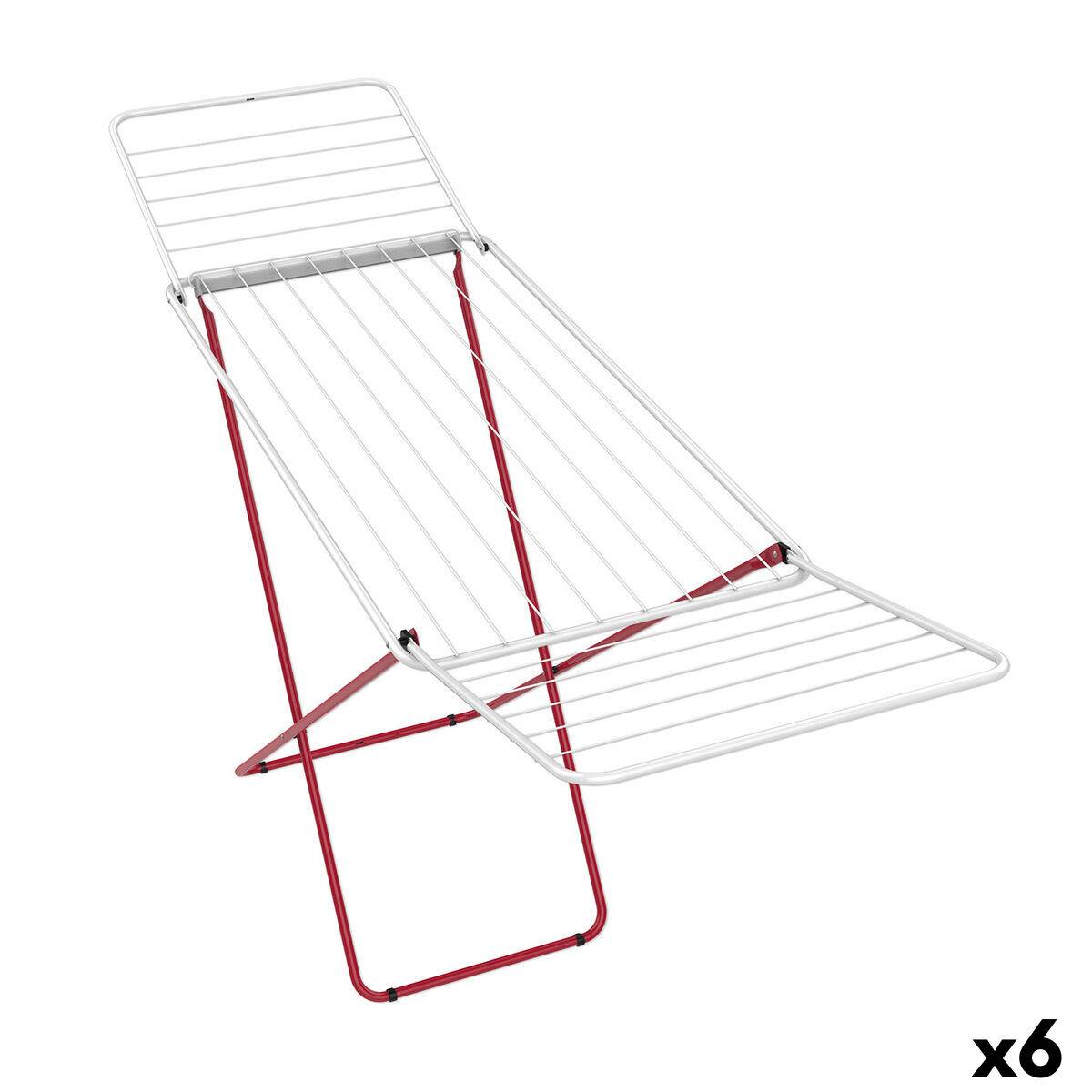 Tendedero Confortime Lotus Blanco Rojo Metal 180 x 55 x 109 cm (6 Unidades)